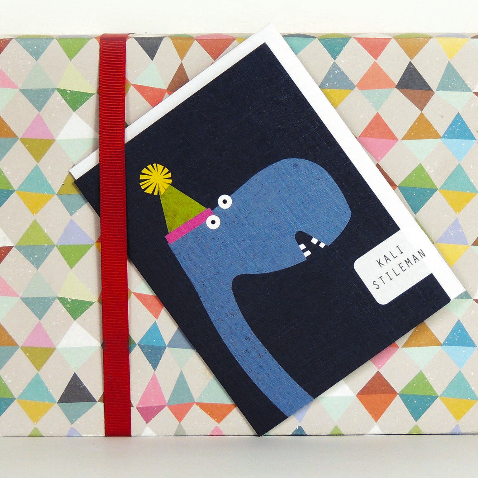 KAB12 mini diplodocus greetings card