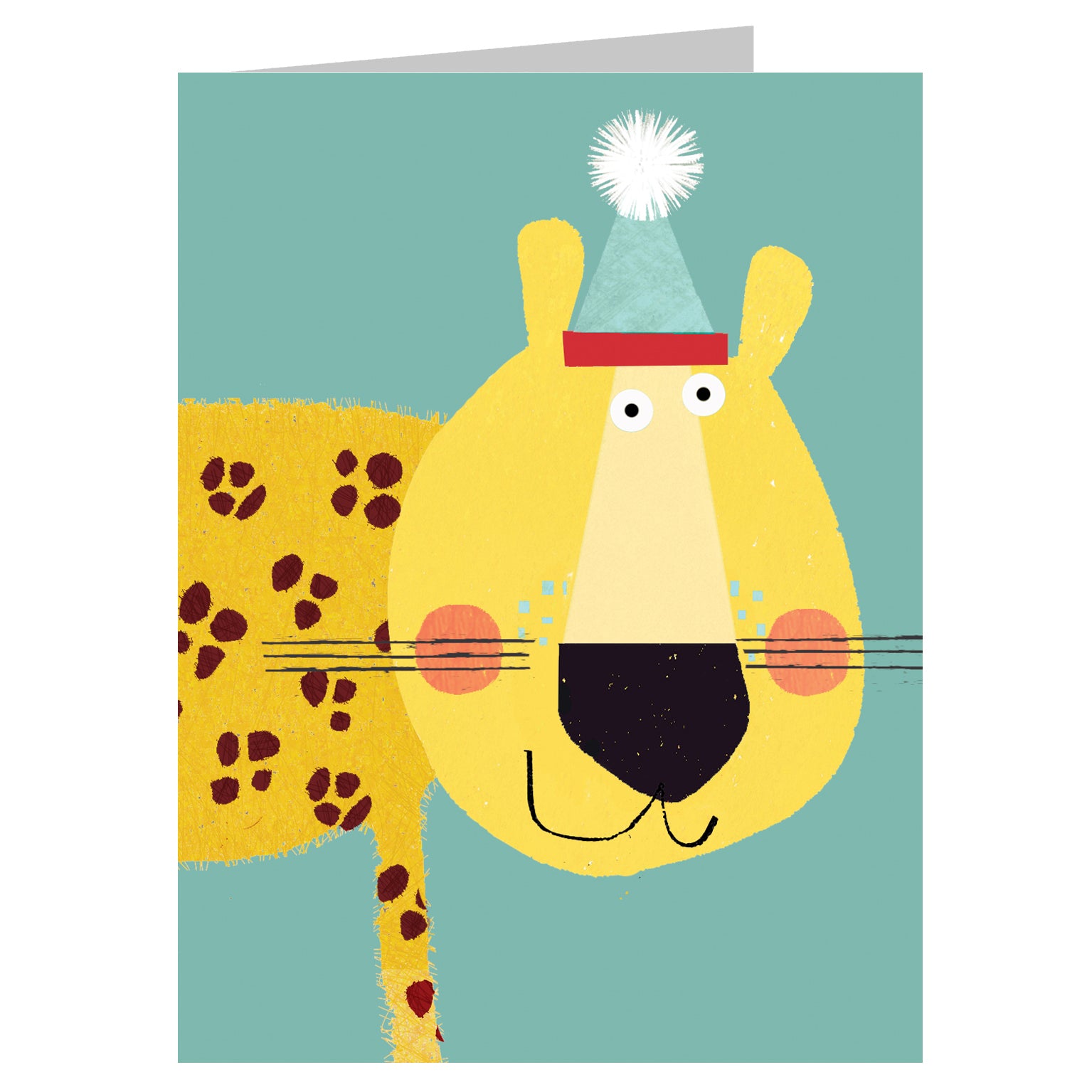KAB13 mini cheetah greetings card