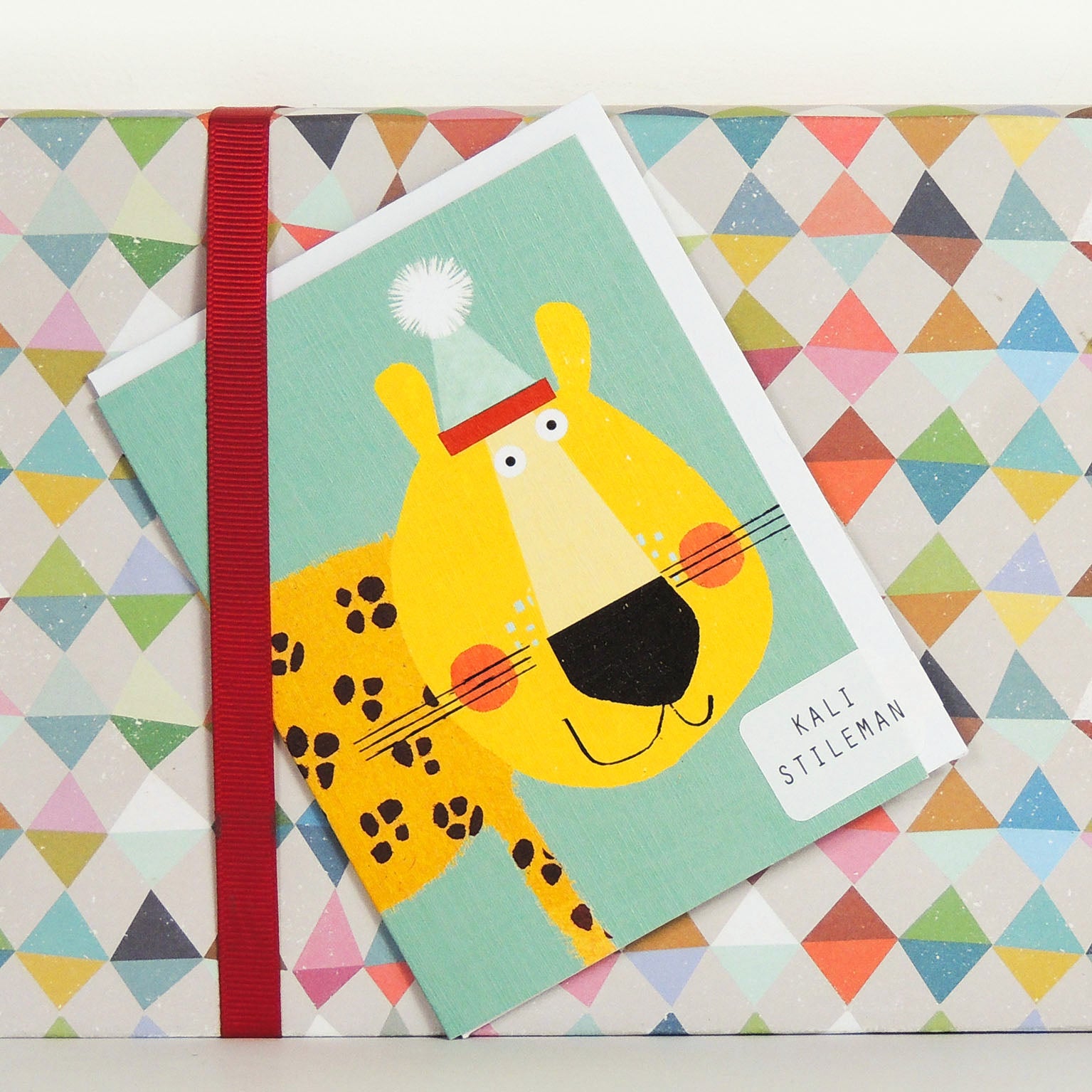 KAB13 mini cheetah greetings card