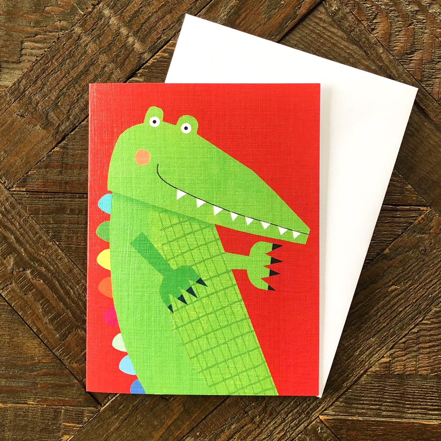 KAB16 mini crocodle greetings card