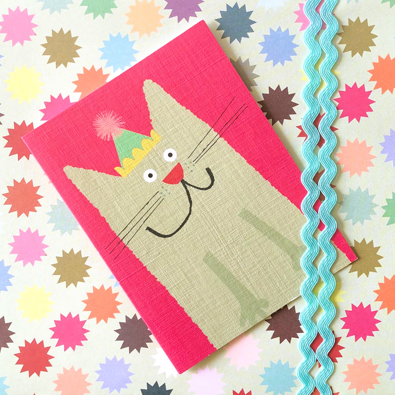 KAB17 mini cat greetings card