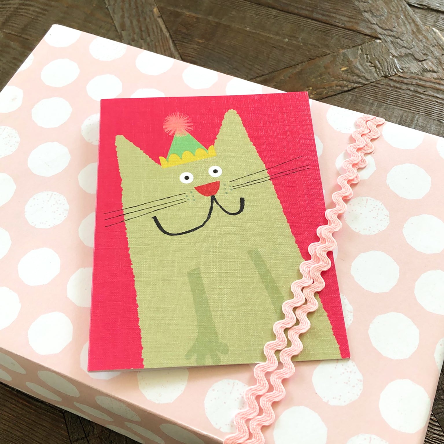 KAB17 mini cat greetings card