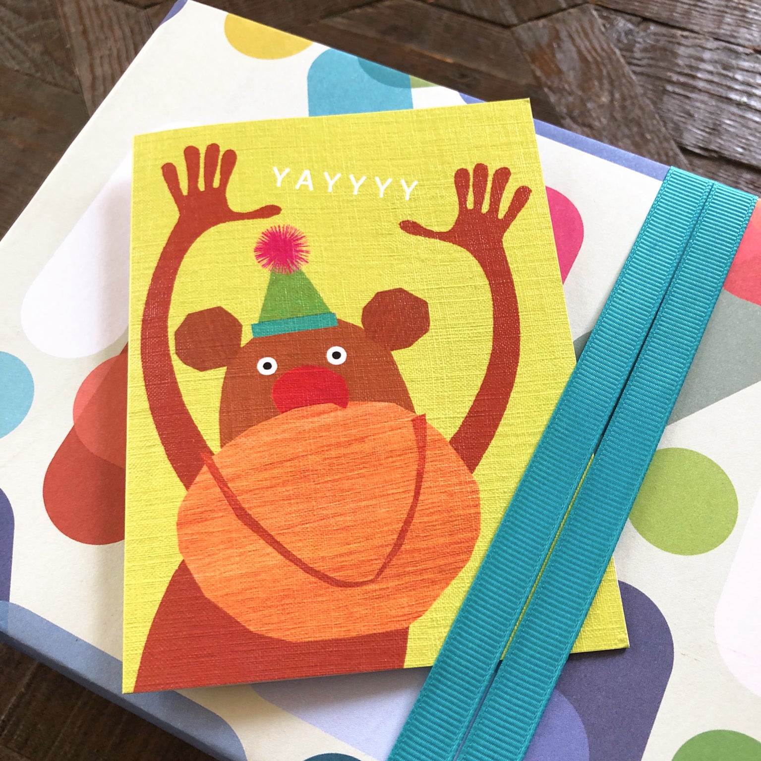 KAB23 mini monkey greetings card