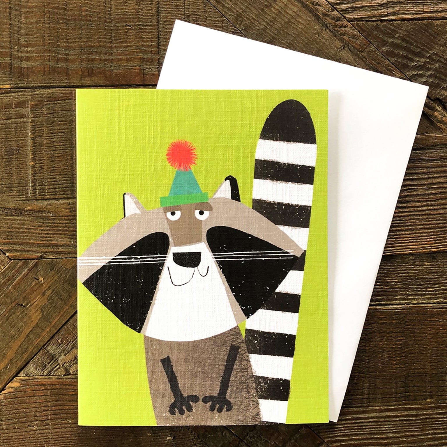 KAB24 mini raccoon greetings card