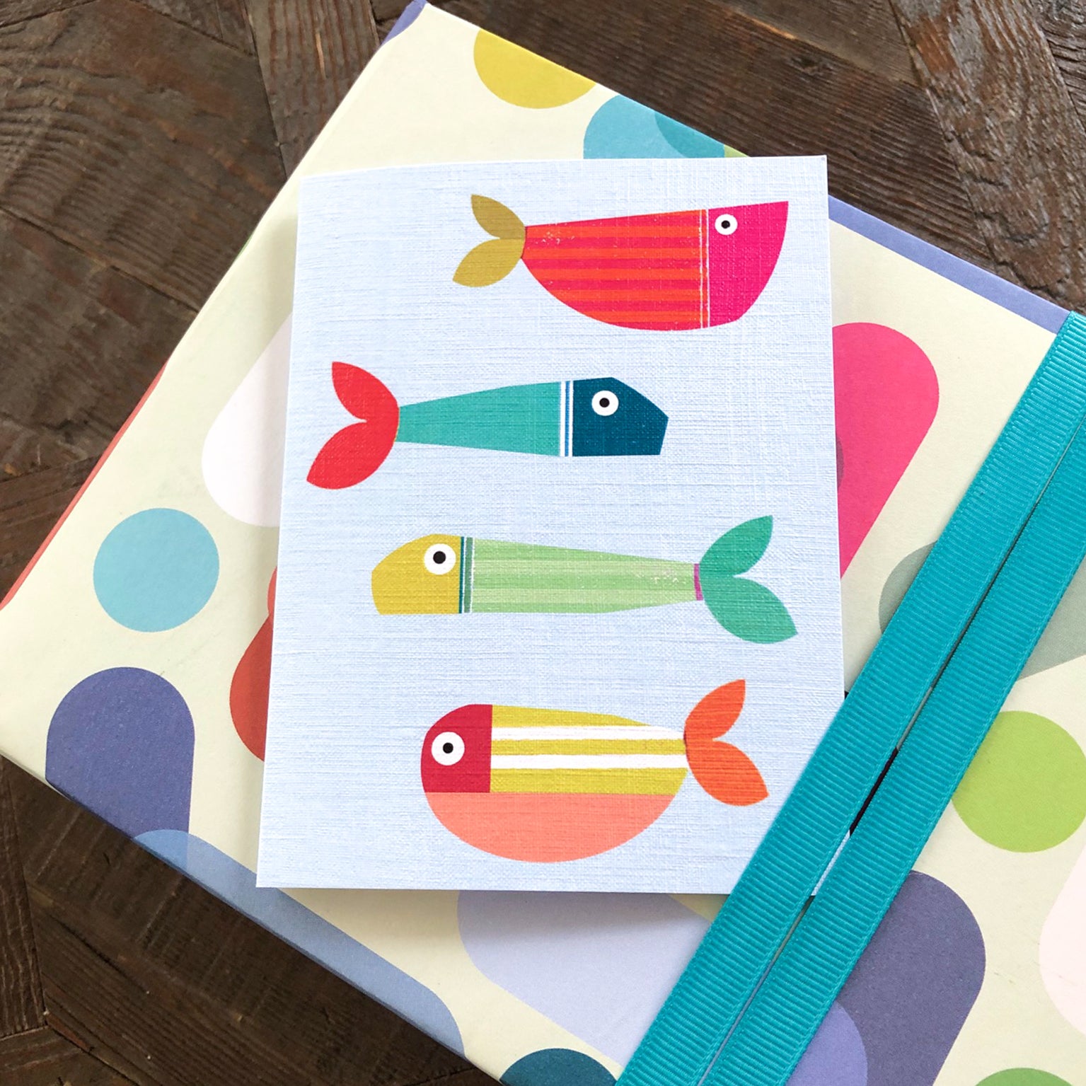 KAB26 mini fish greetings card