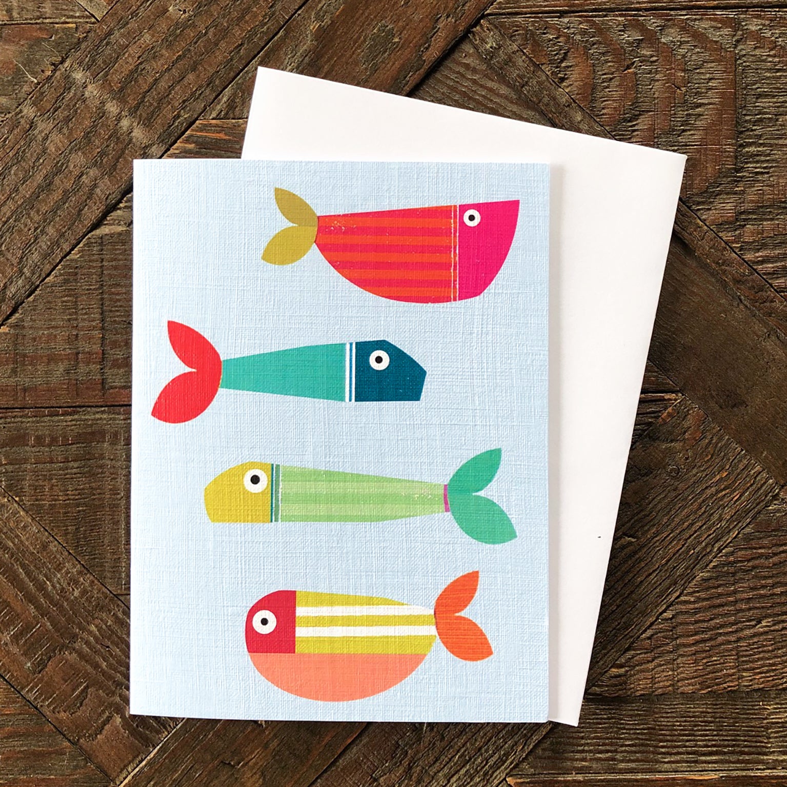 KAB26 mini fish greetings card