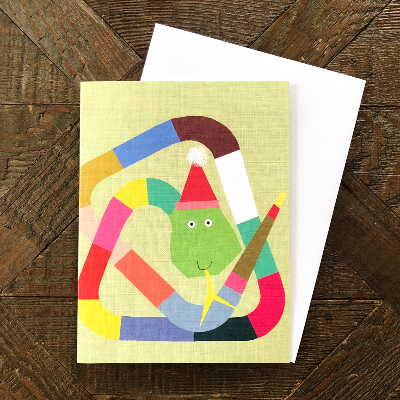 KAB27 mini snake greetings card