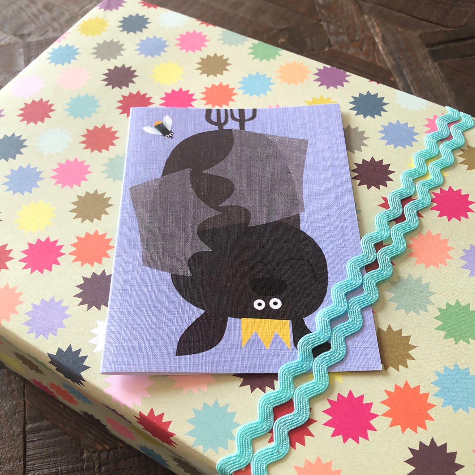 KAB29 mini bat greetings card