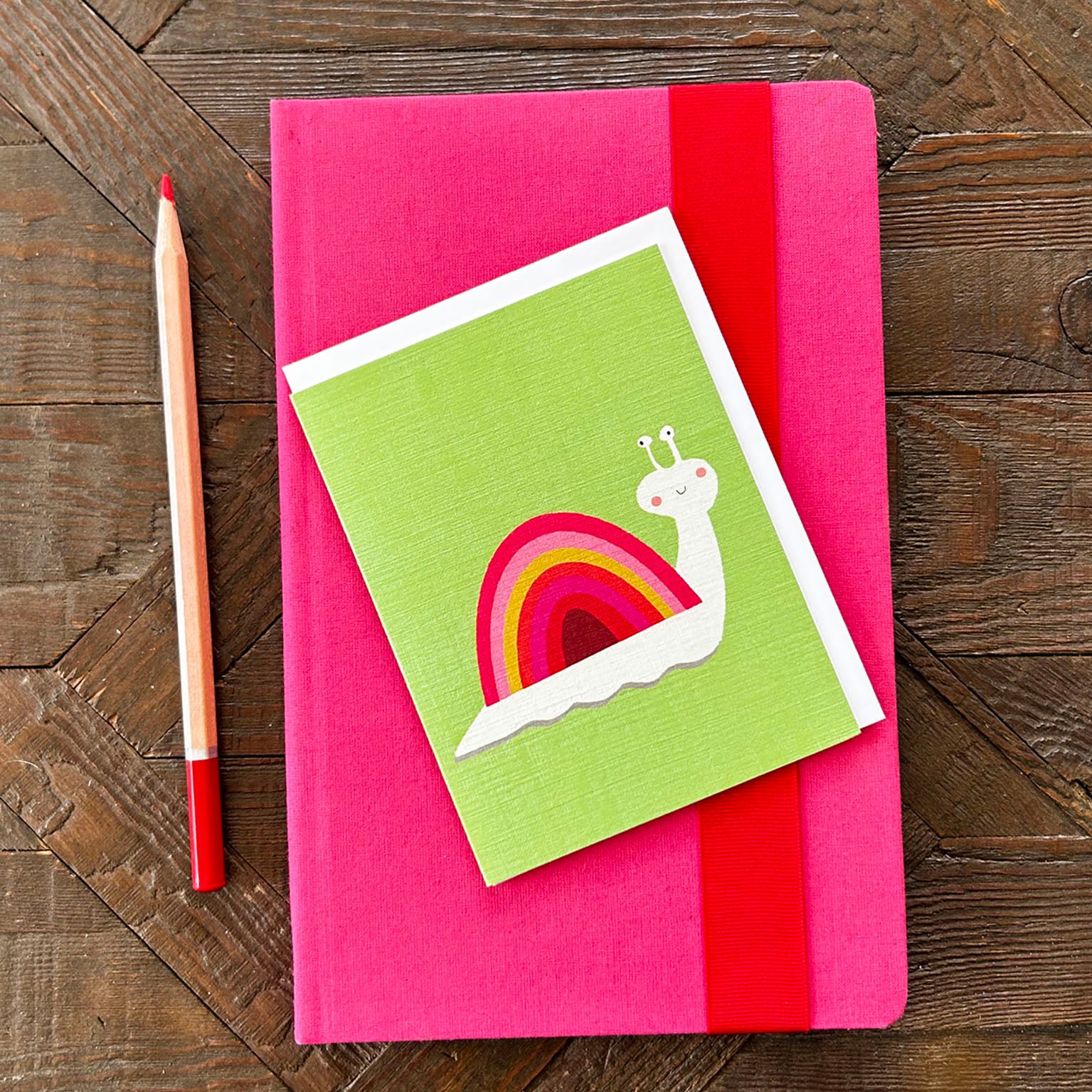 KAB34 mini snail greetings card