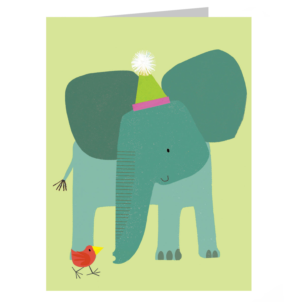 KAB35 mini elephant and bird card