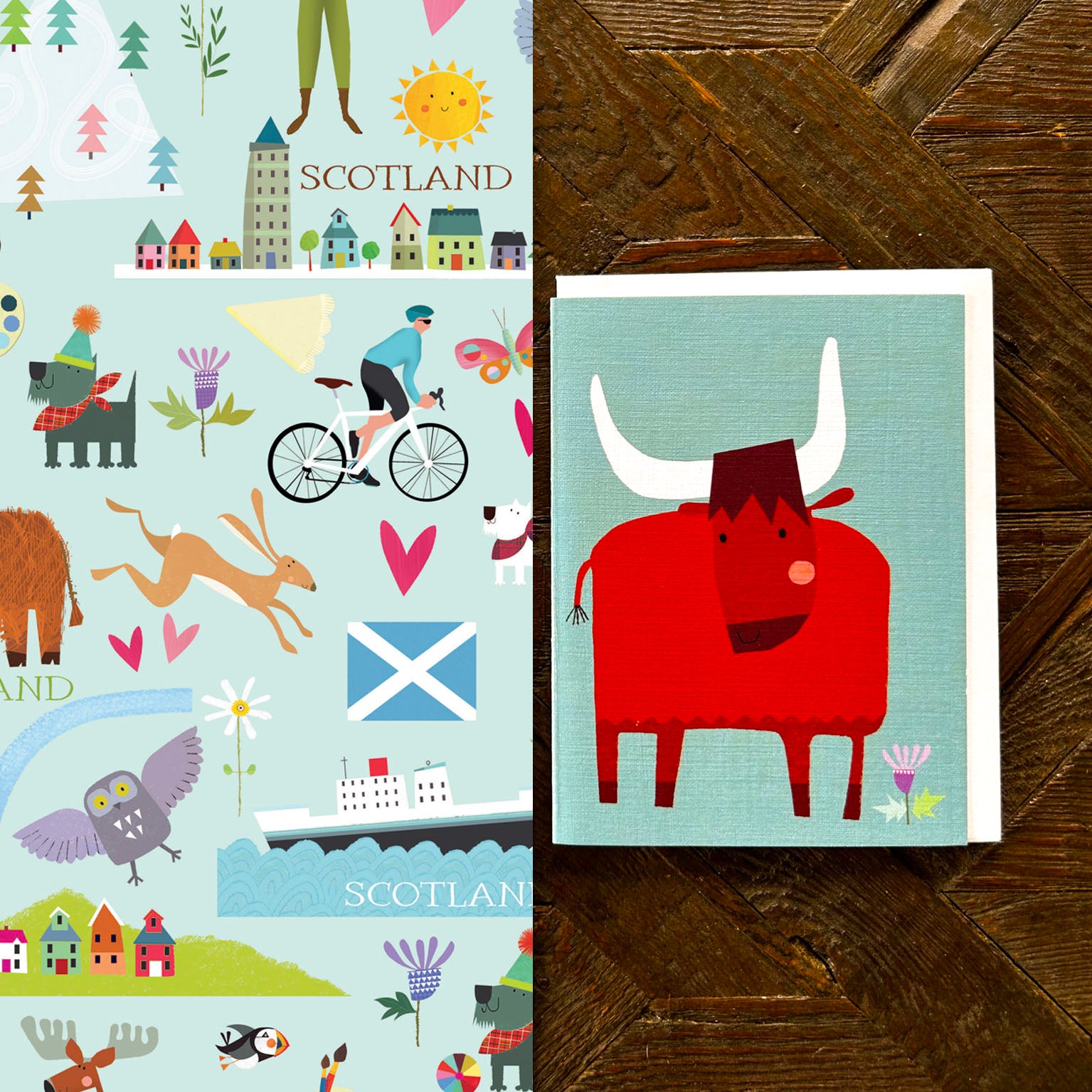 KAB42 mini highland cow card