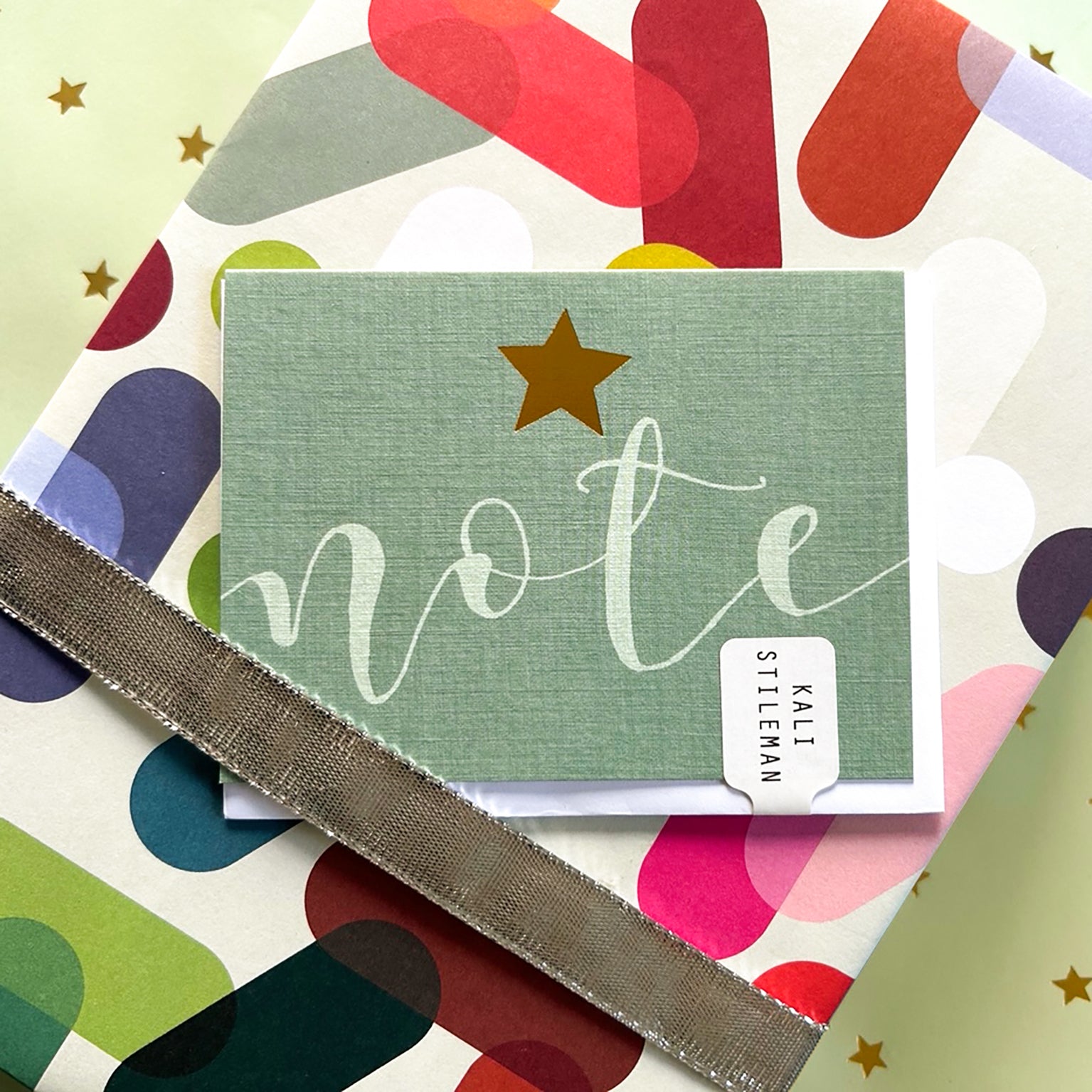 KBW07 mini gold foiled note card