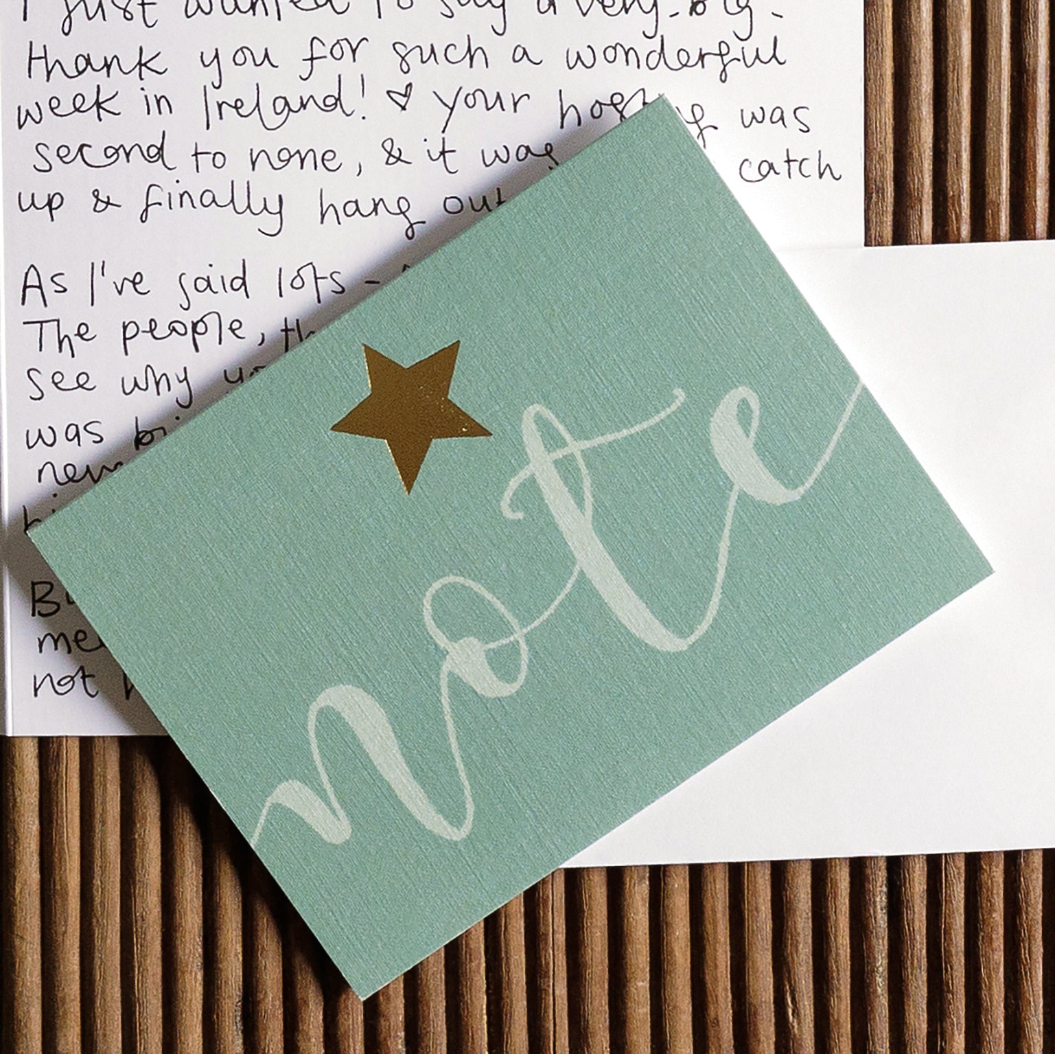 KBW07 mini gold foiled note card