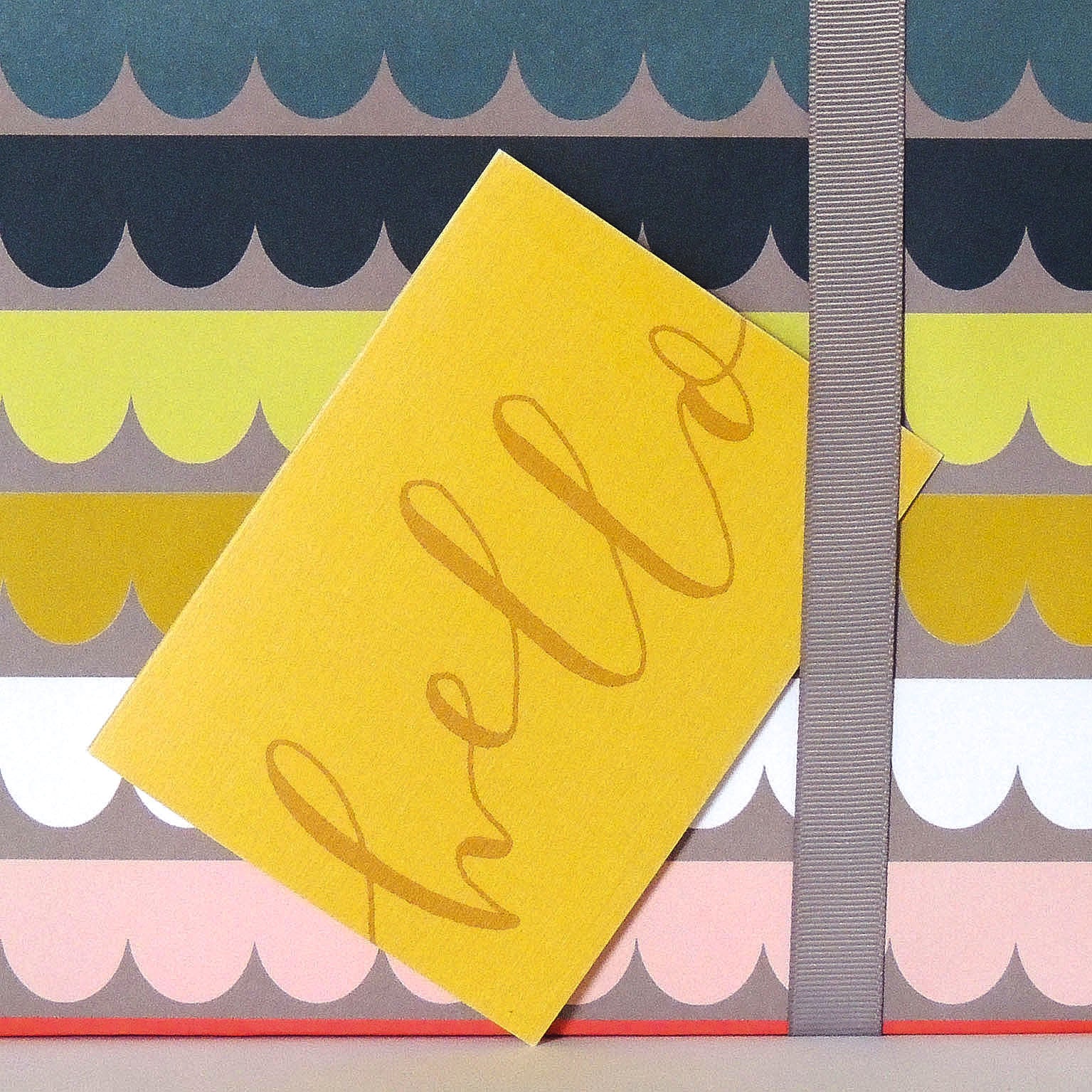 KBW14 mini hello greetings card