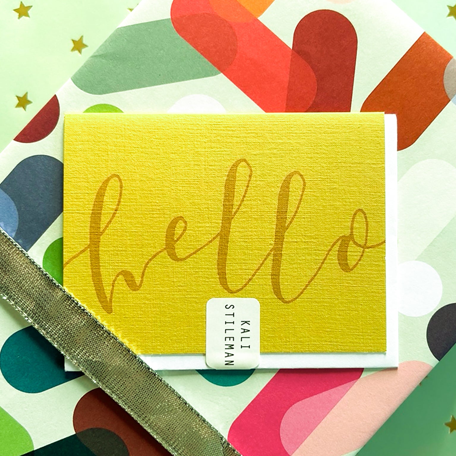 KBW14 mini hello greetings card