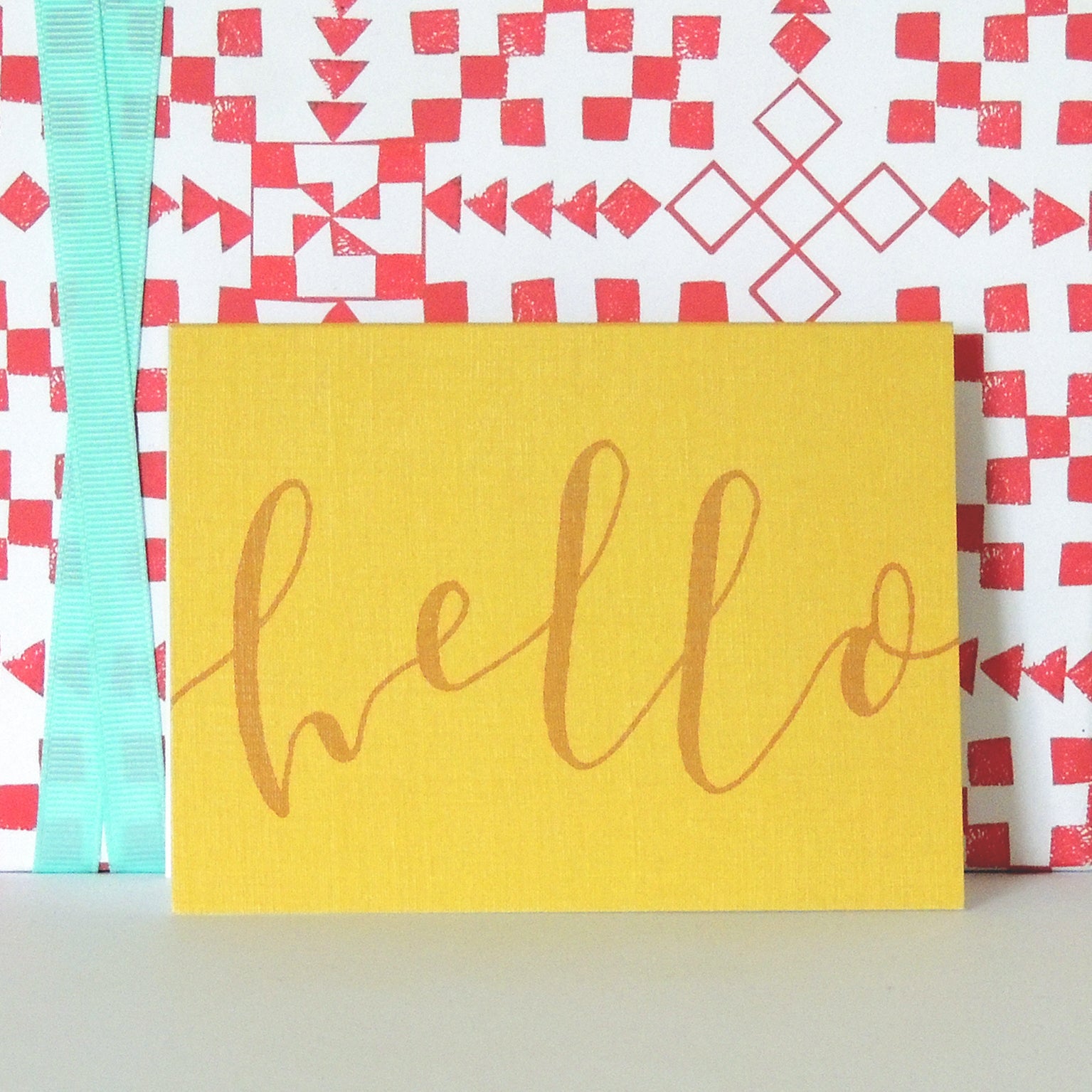 KBW14 mini hello greetings card
