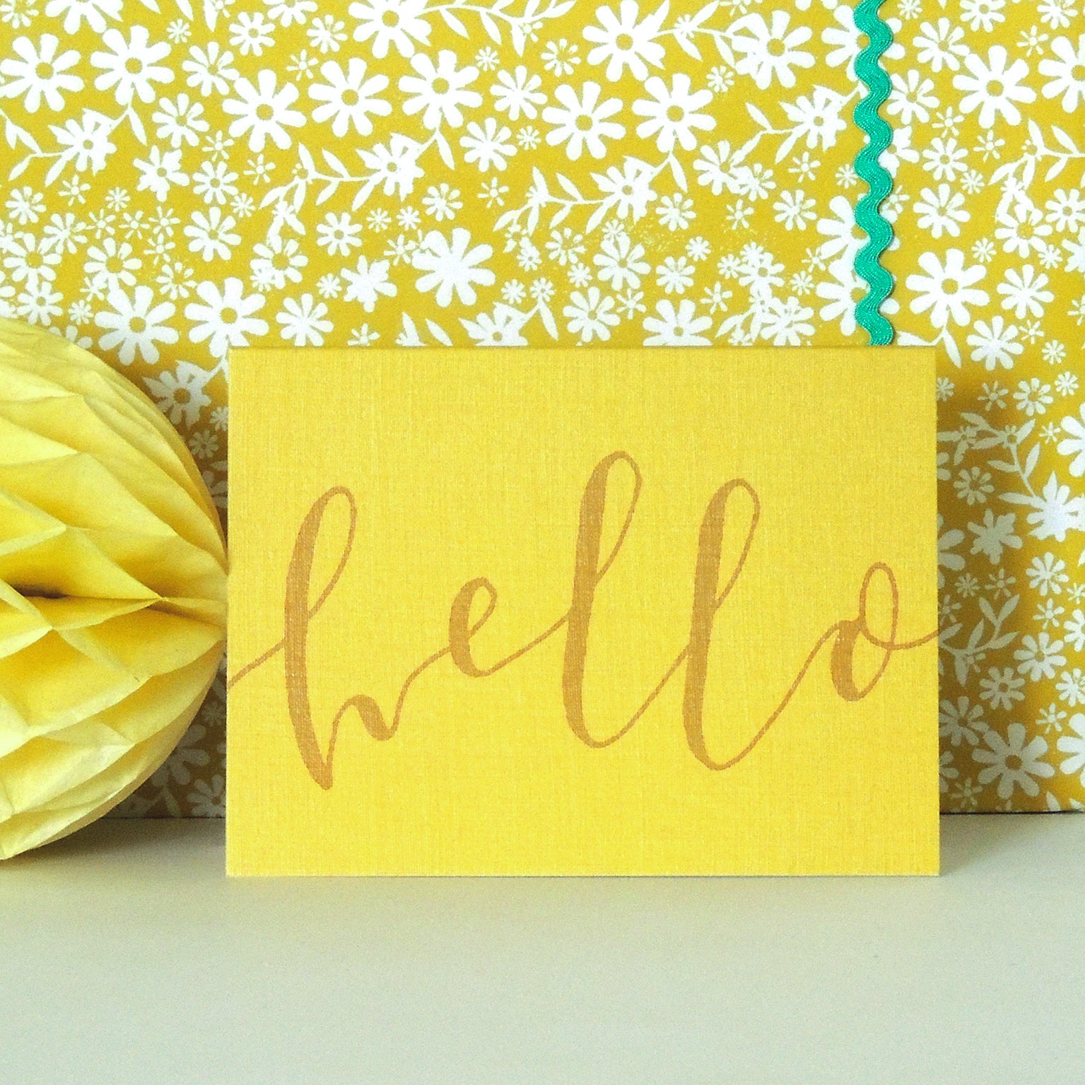 KBW14 mini hello greetings card