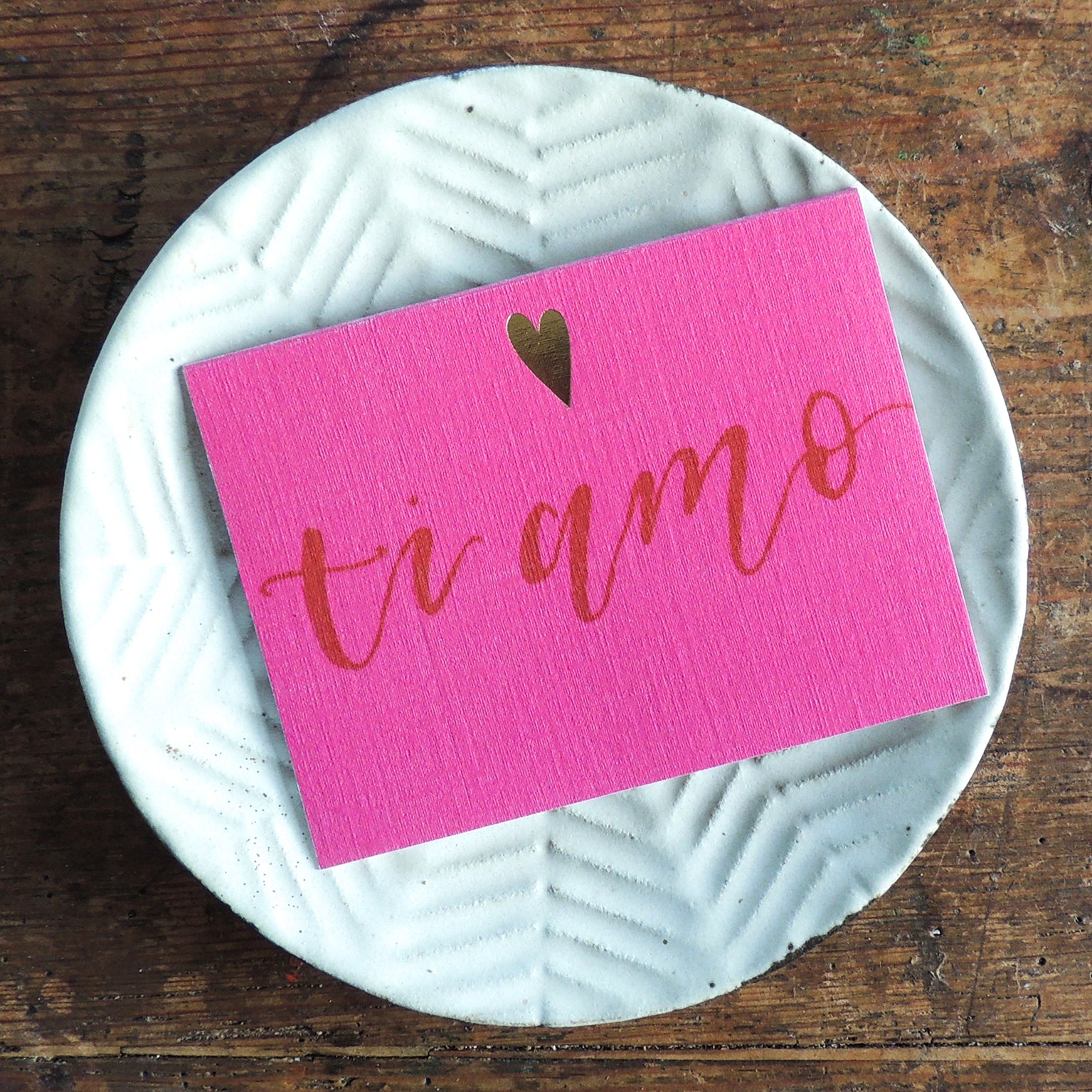 KBW24 mini gold foiled ti amo card