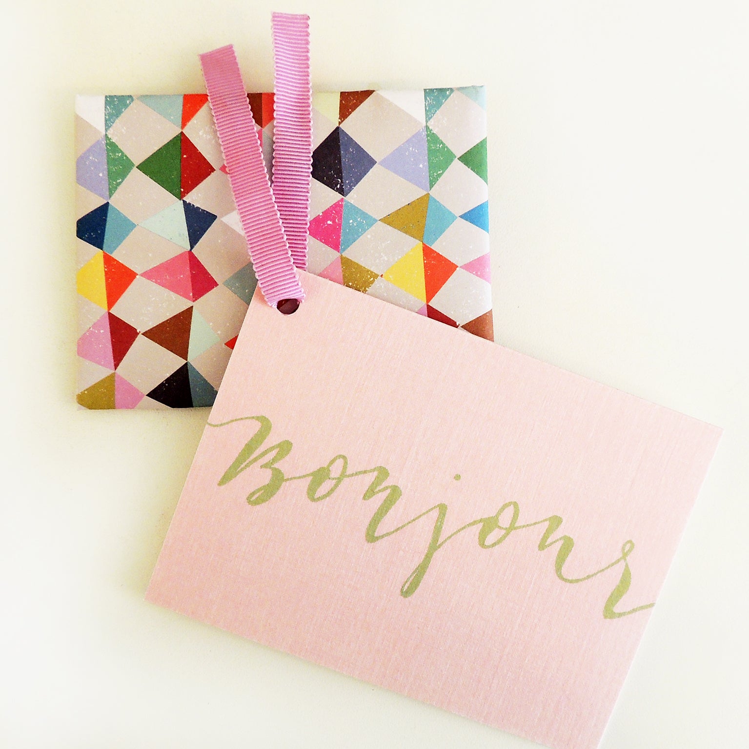 KBW25 mini bonjour greetings card