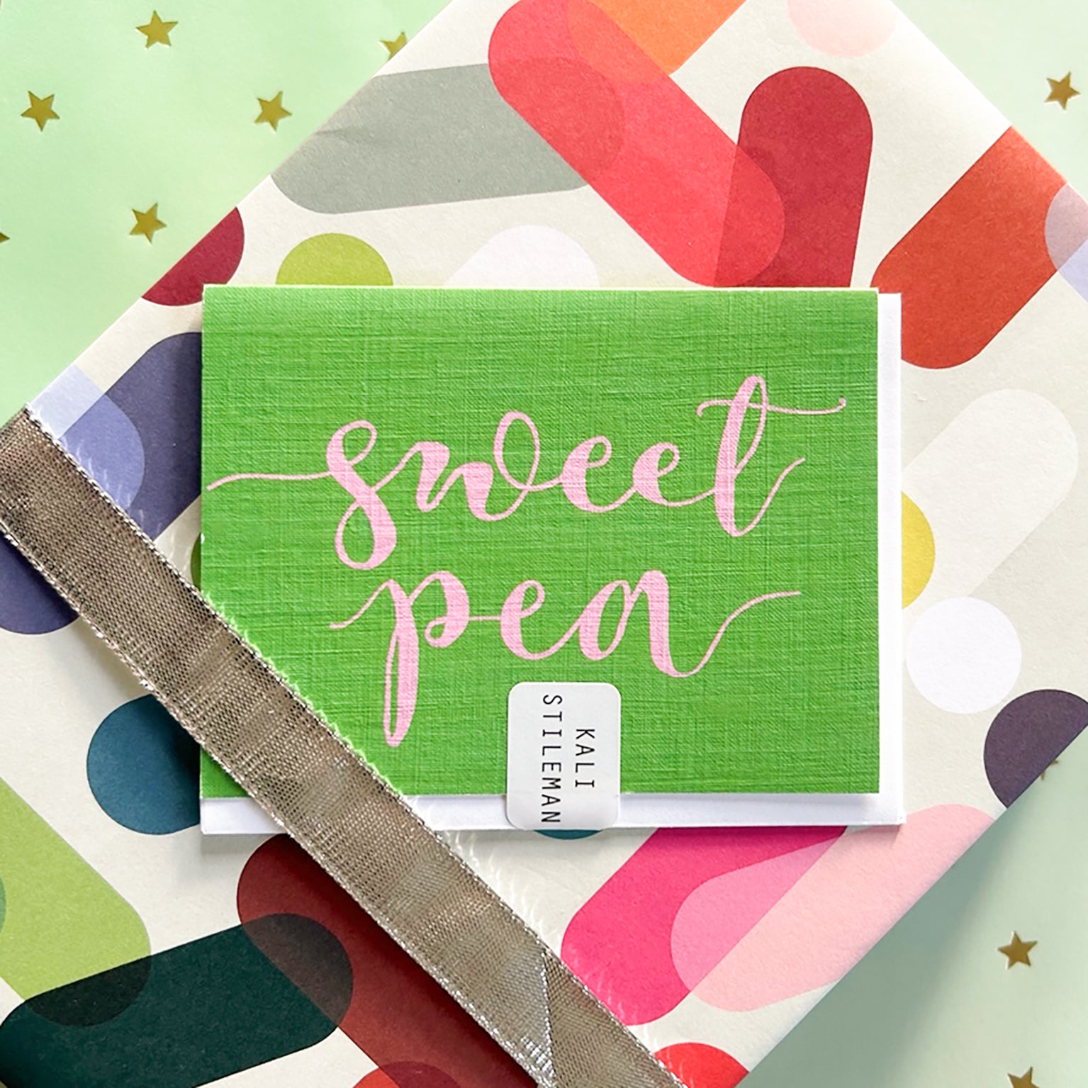 KBW34 mini sweet pea card