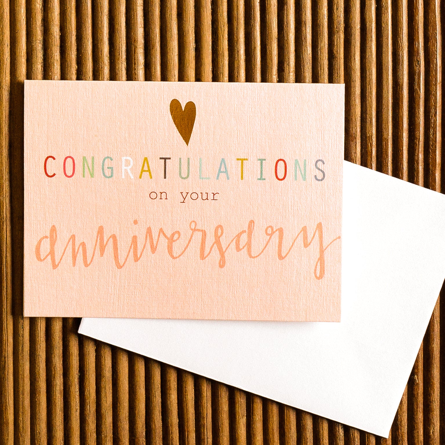 KBW37 mini gold foiled anniversary card