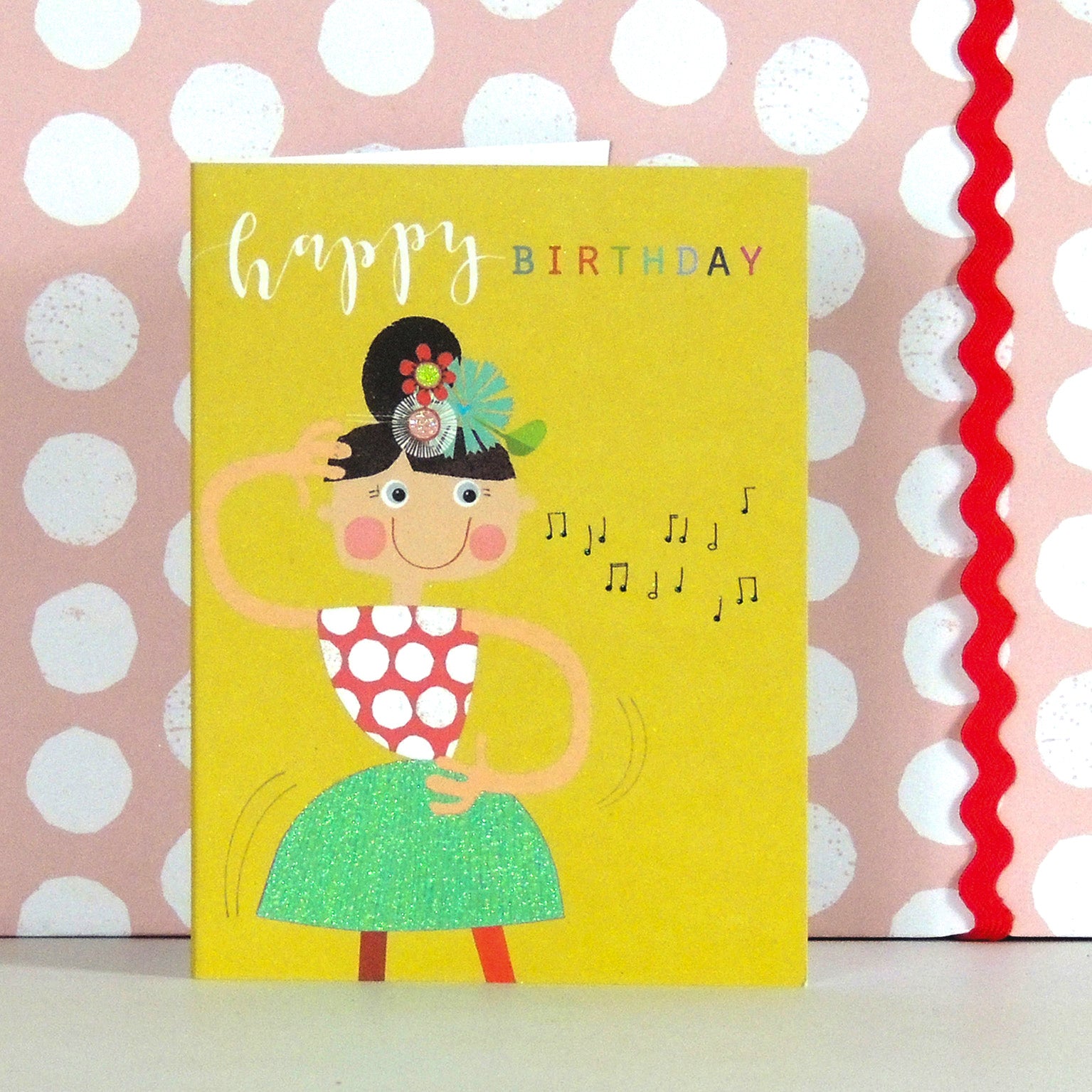 KTG02 mini glittery dancer card