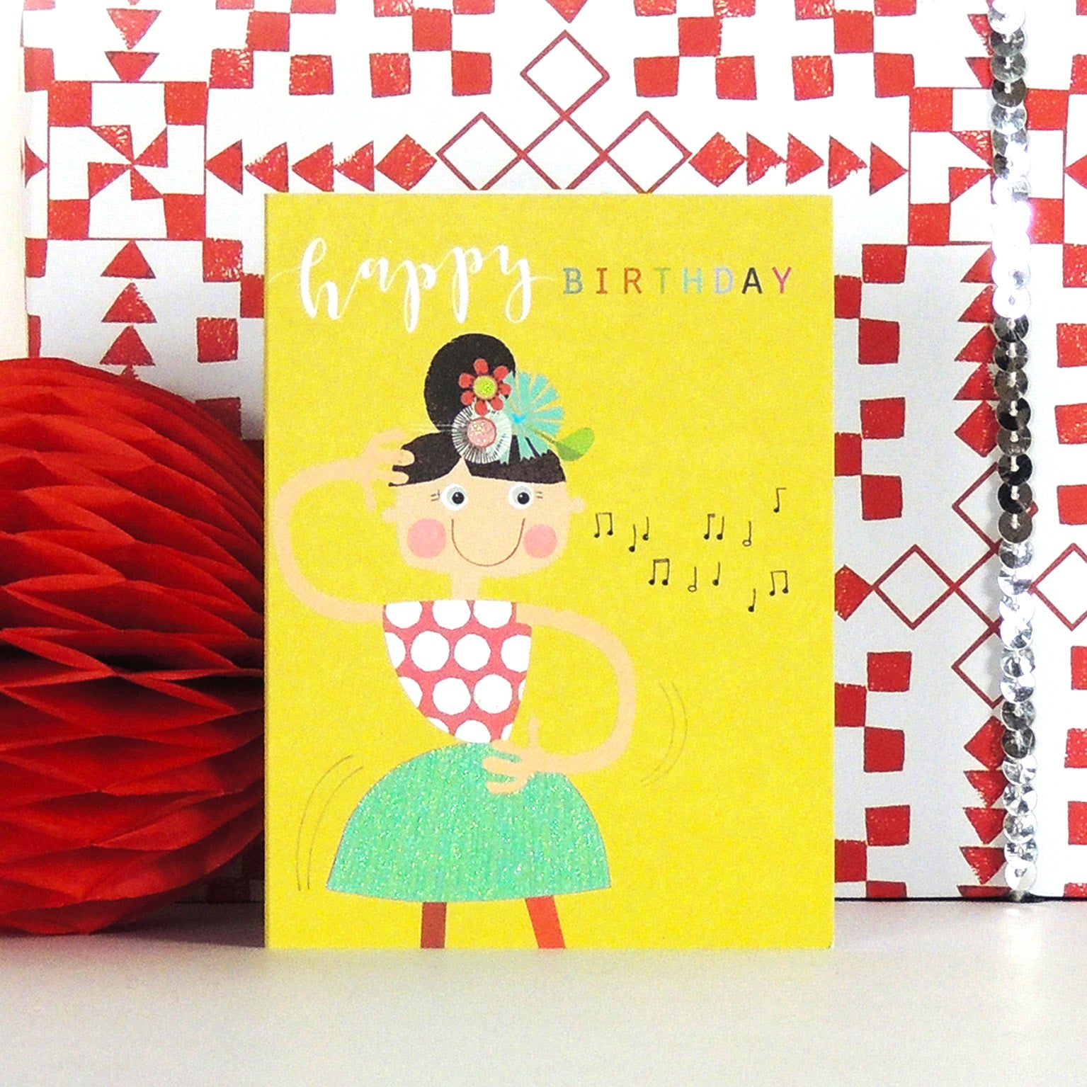 KTG02 mini glittery dancer card