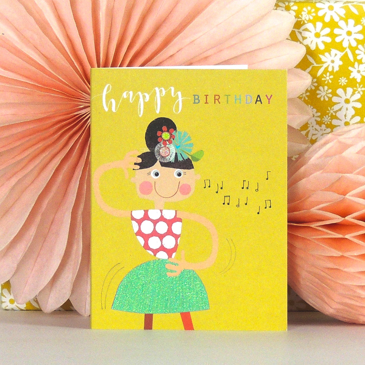 KTG02 mini glittery dancer card