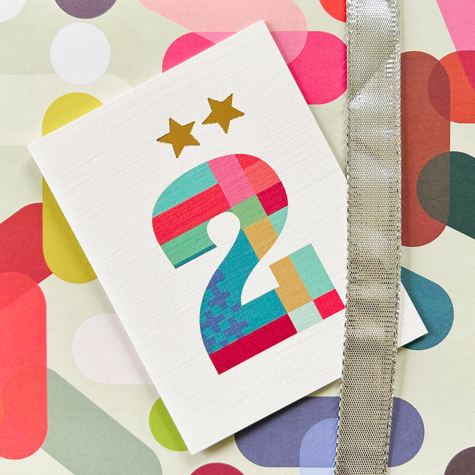 KTW02 mini gold star number two card