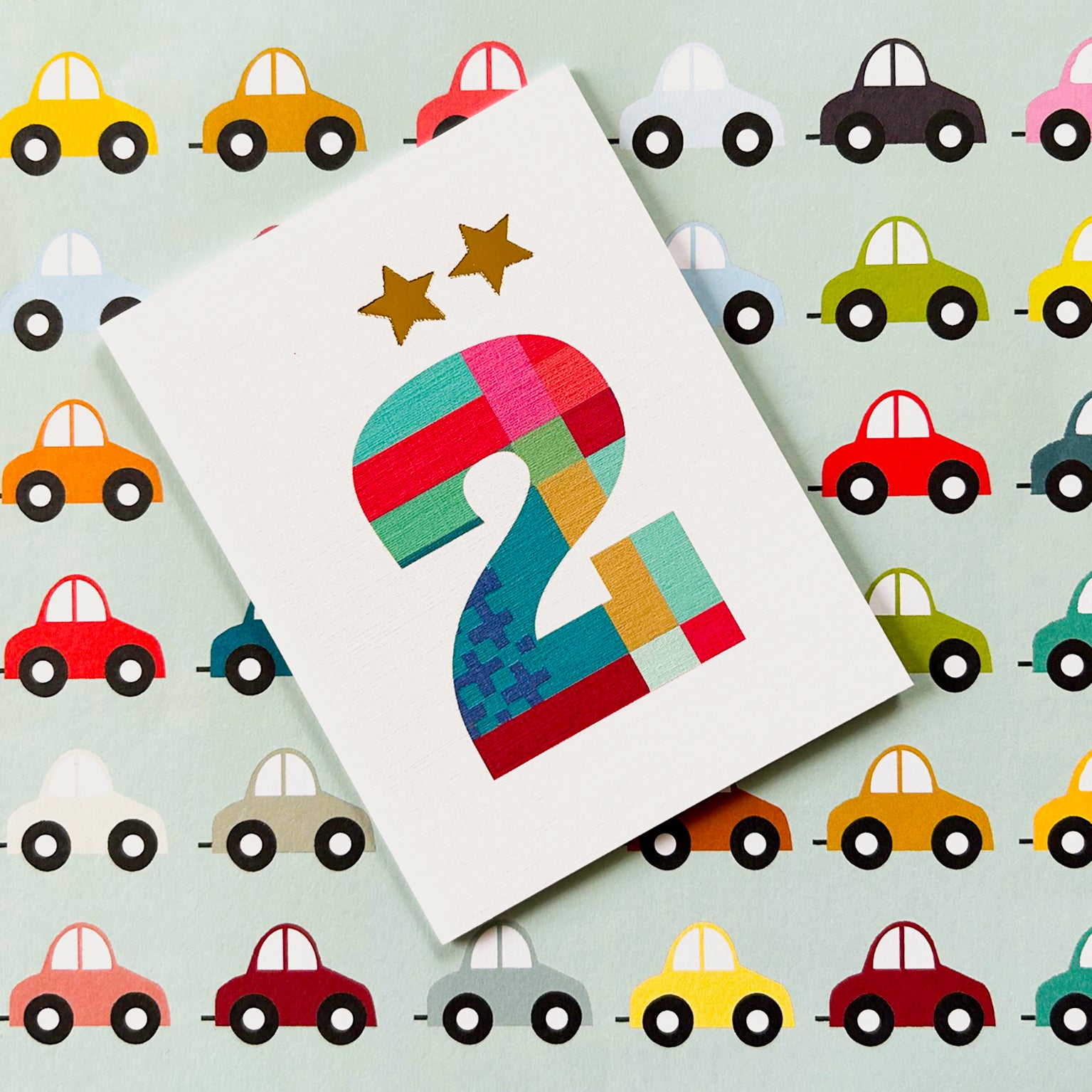 KTW02 mini gold star number two card