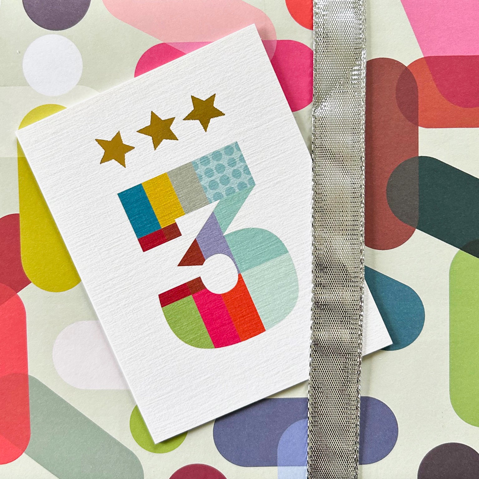 KTW03 mini gold star number three card