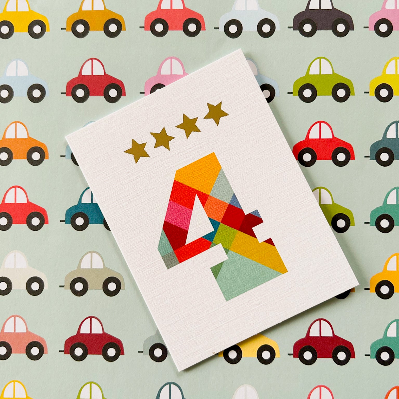 KTW04 mini gold star number four card