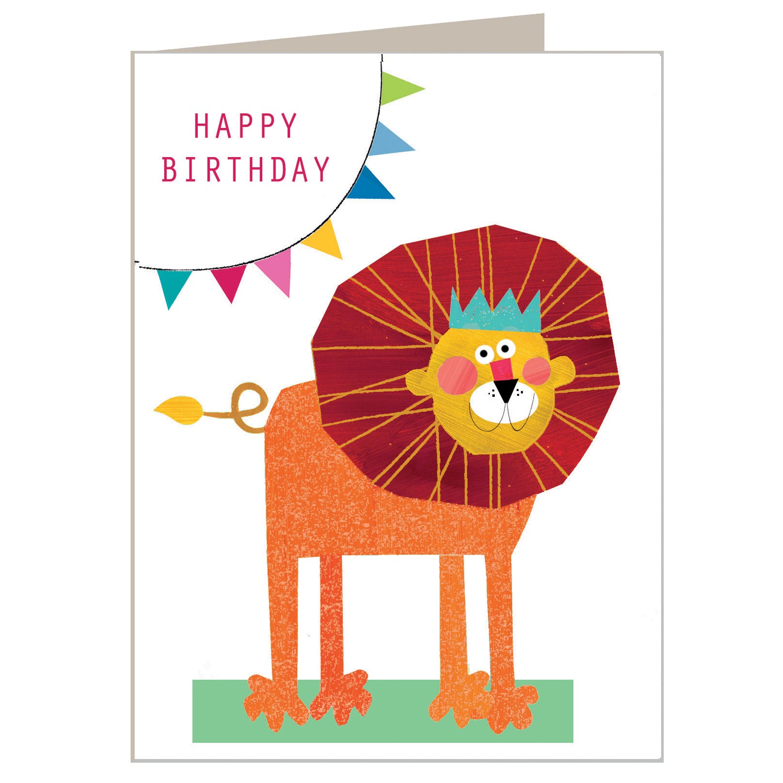 KTW15 mini lion happy birthday card