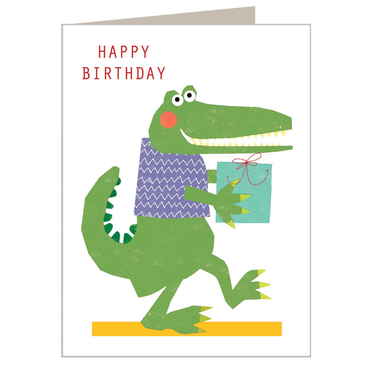 KTW16 mini crocodile happy birthday card