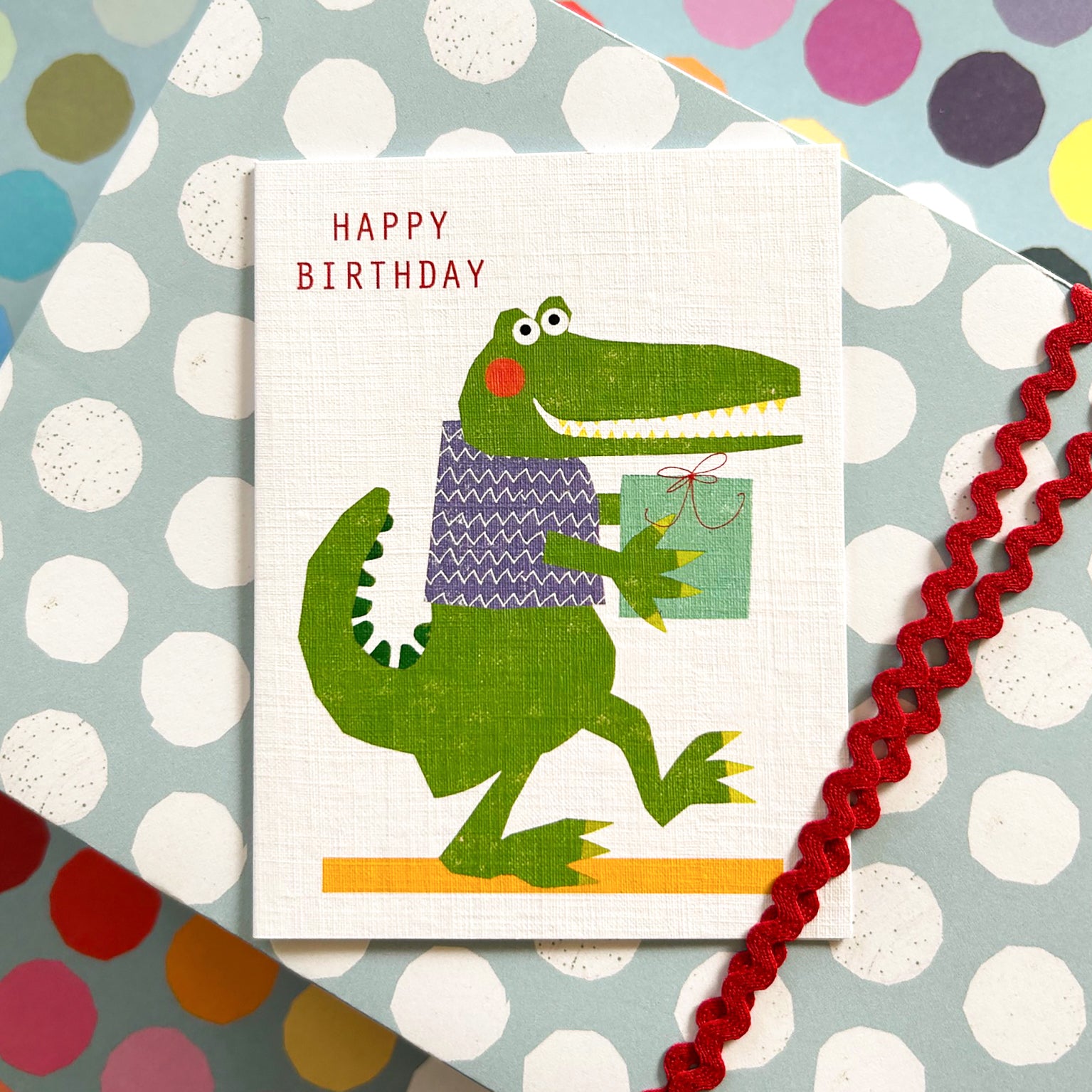 KTW16 mini crocodile happy birthday card