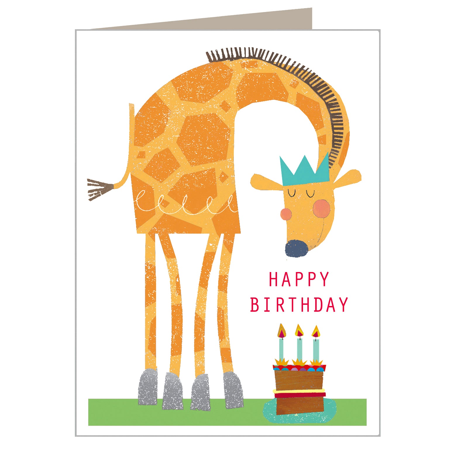 KTW19 mini giraffe happy birthday card