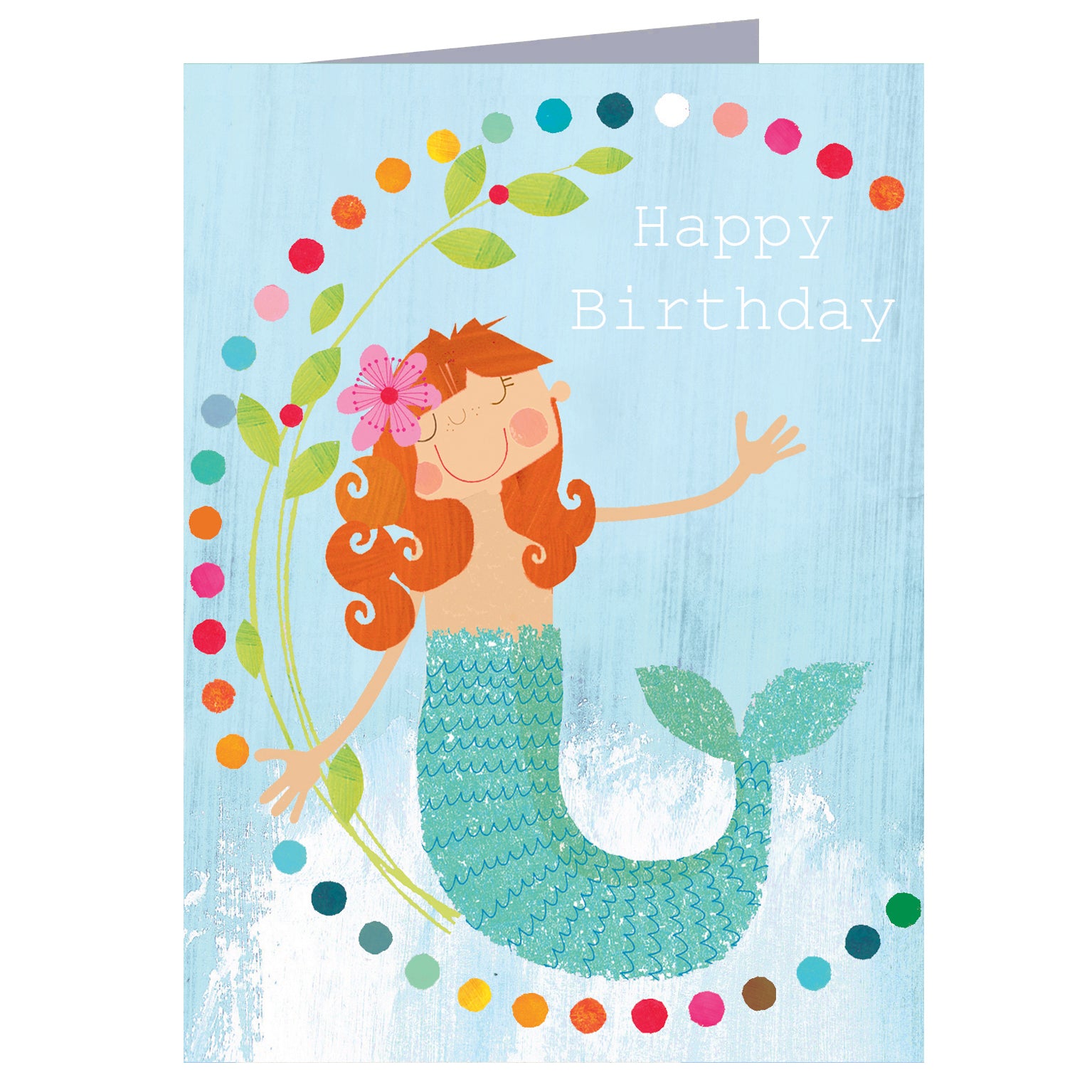 KTW25 mini mermaid happy birthday card