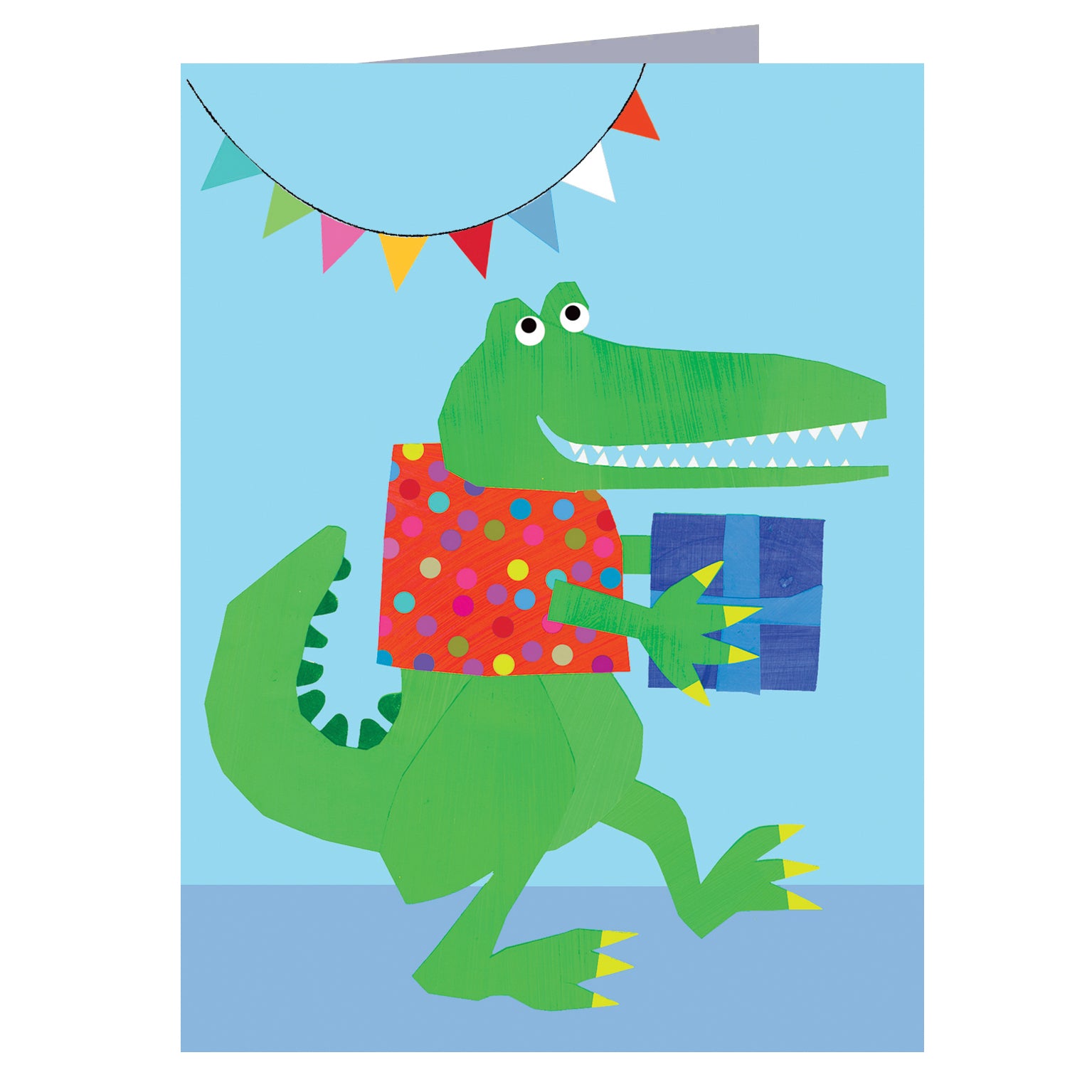 KTW39 mini crocodile greetings card