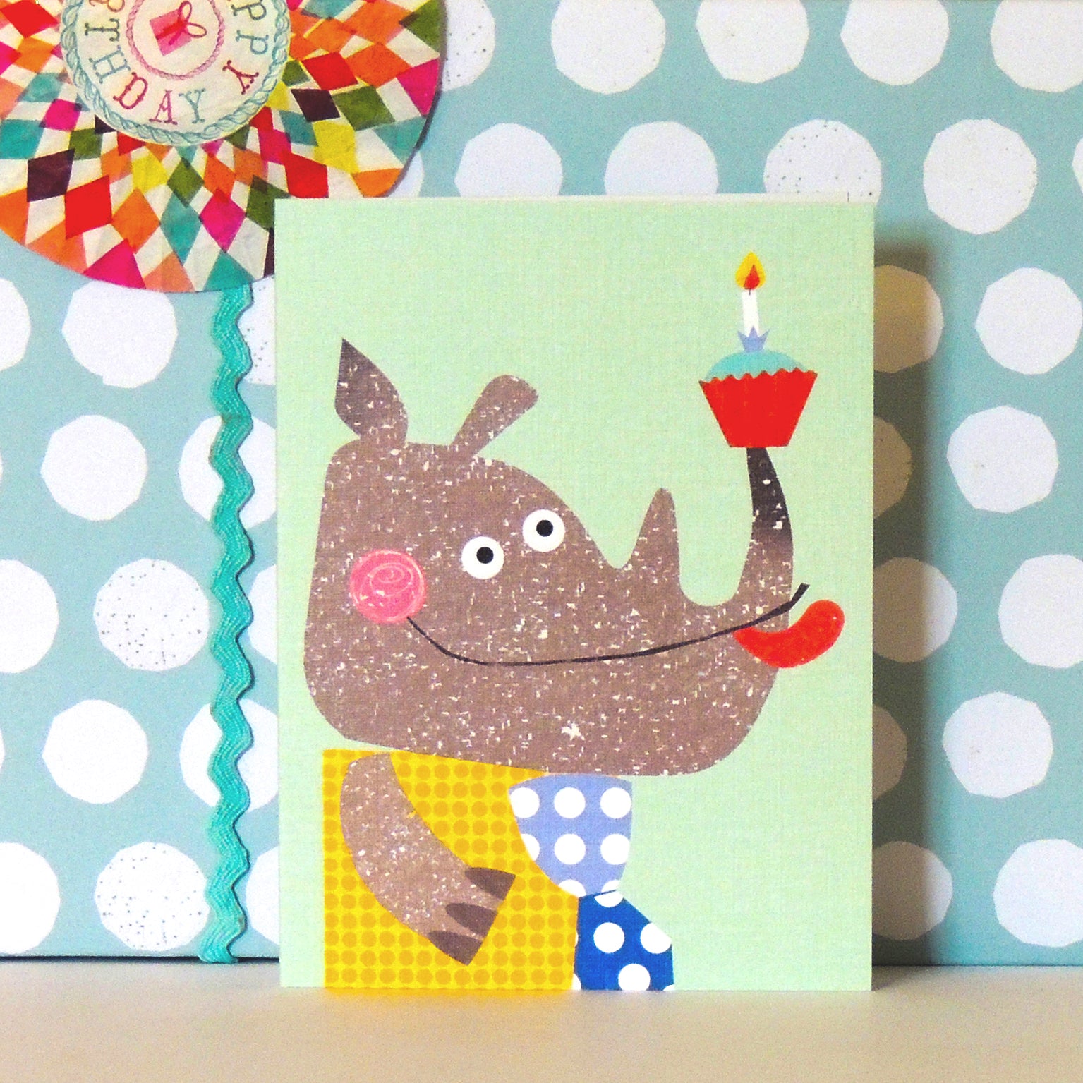 KTW42 mini rhino greetings card