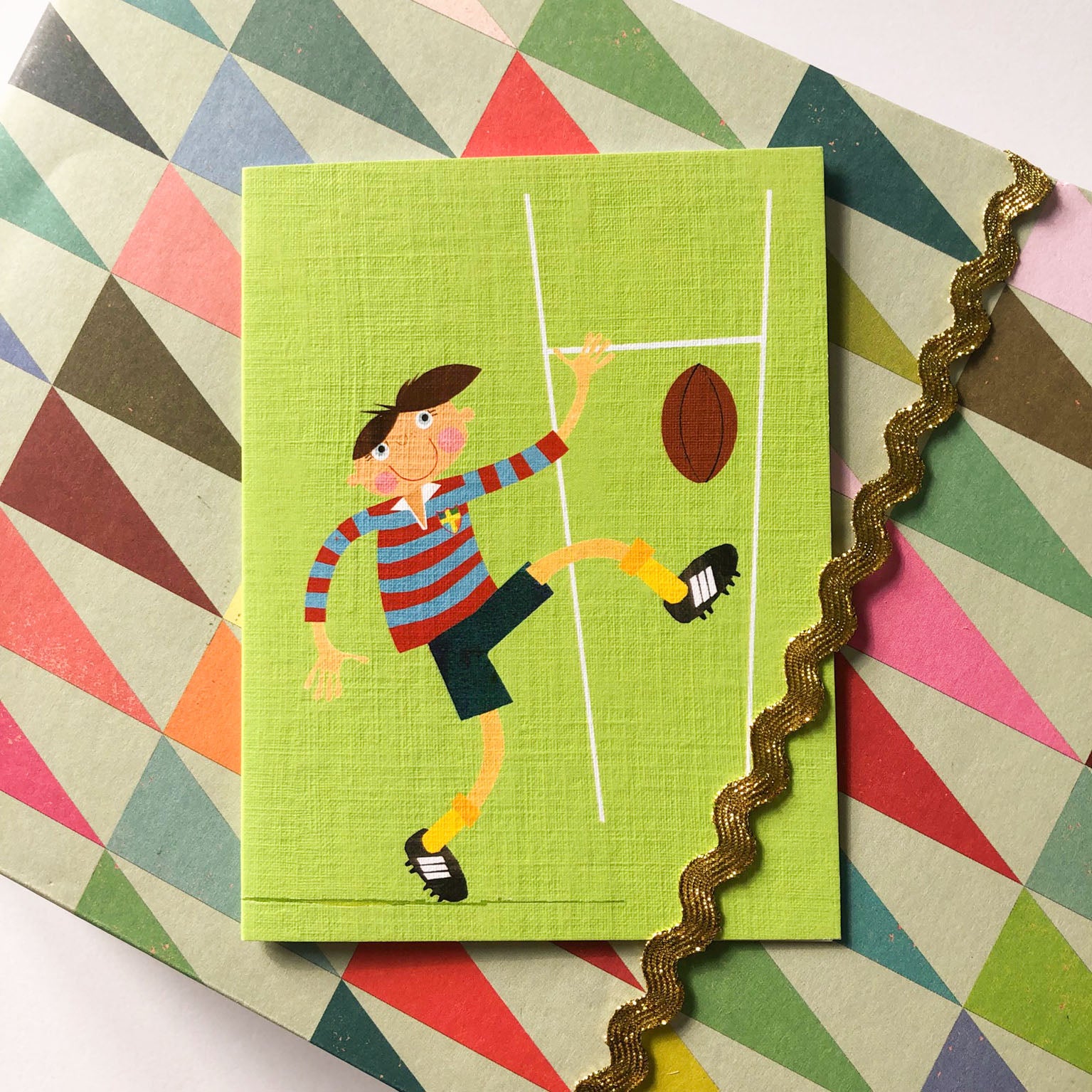 KTW48 mini rugby greetings card