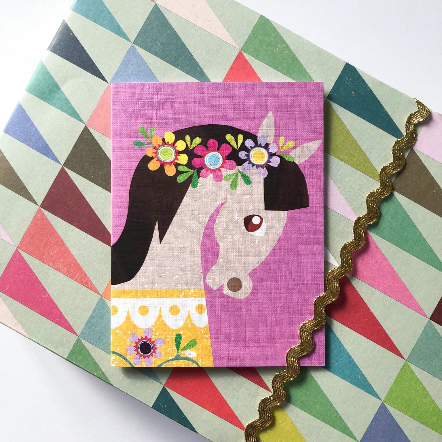 KTW52 mini horse greetings card