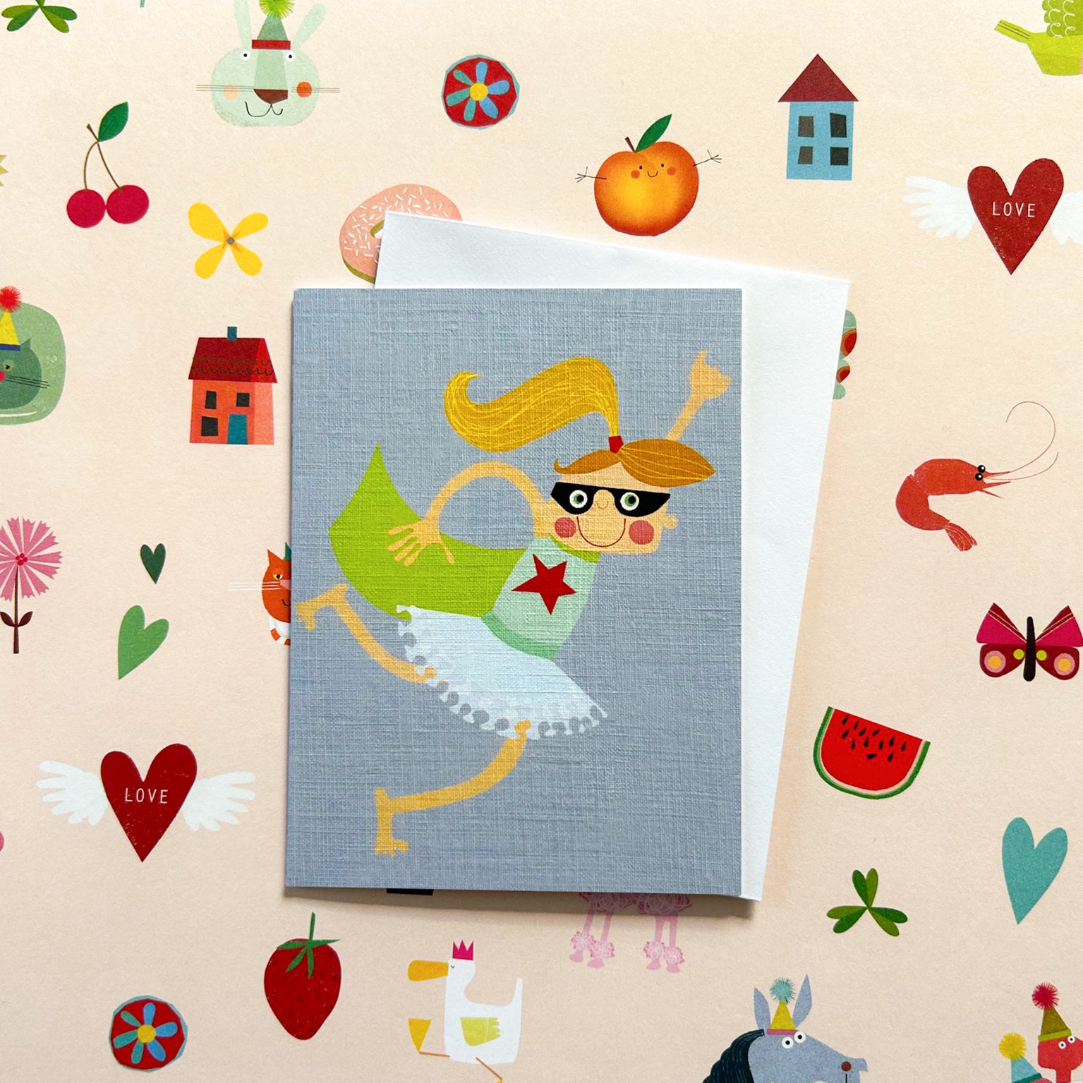 KTW54 mini super hero girlie card