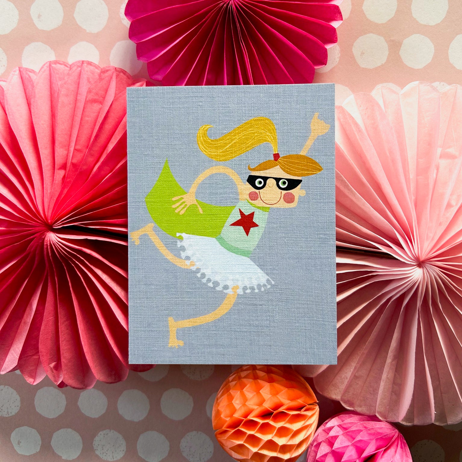 KTW54 mini super hero girlie card
