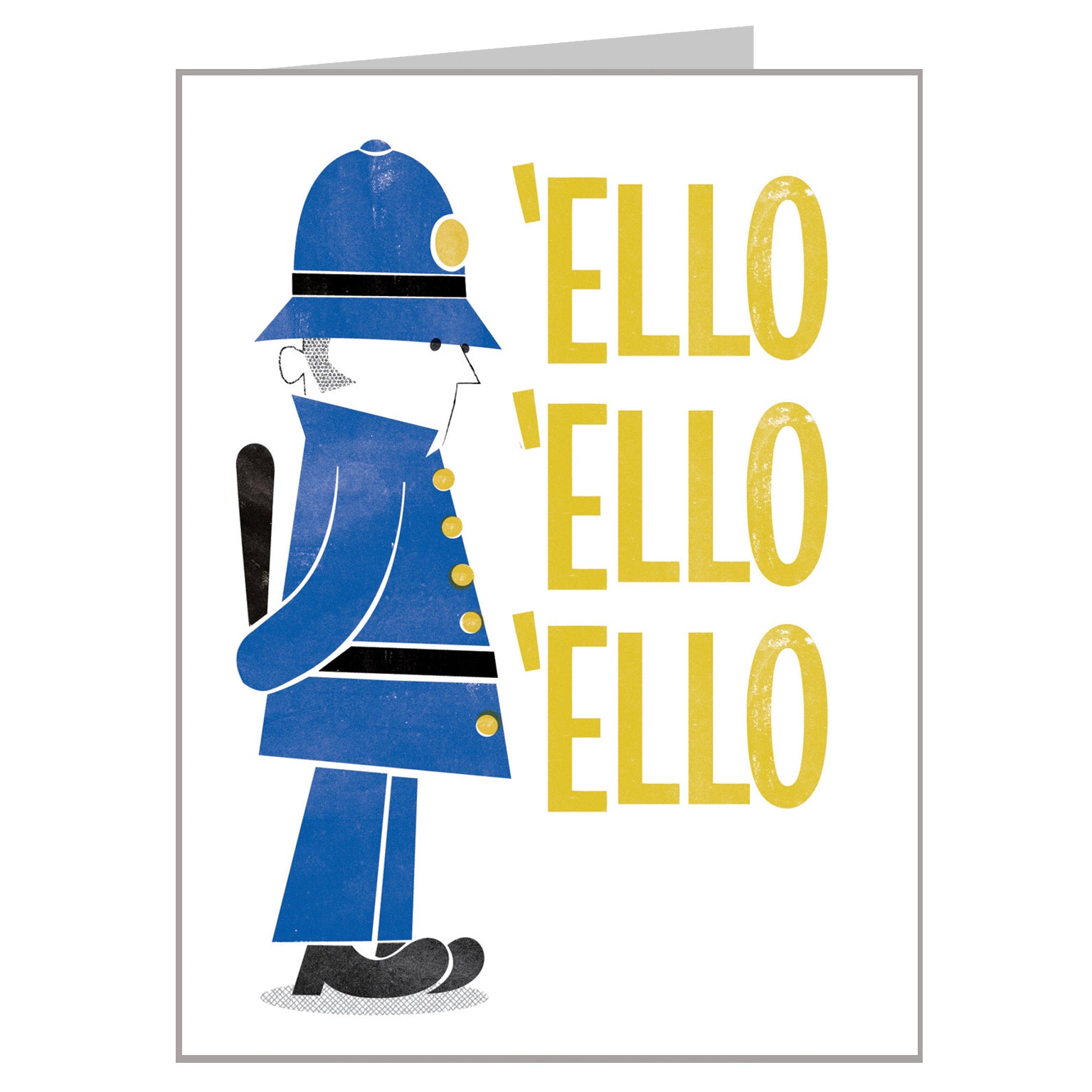 LN01 mini policeman greetings card