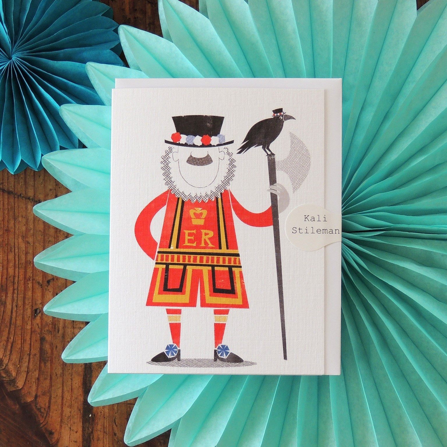 LN03 mini beefeater greetings card