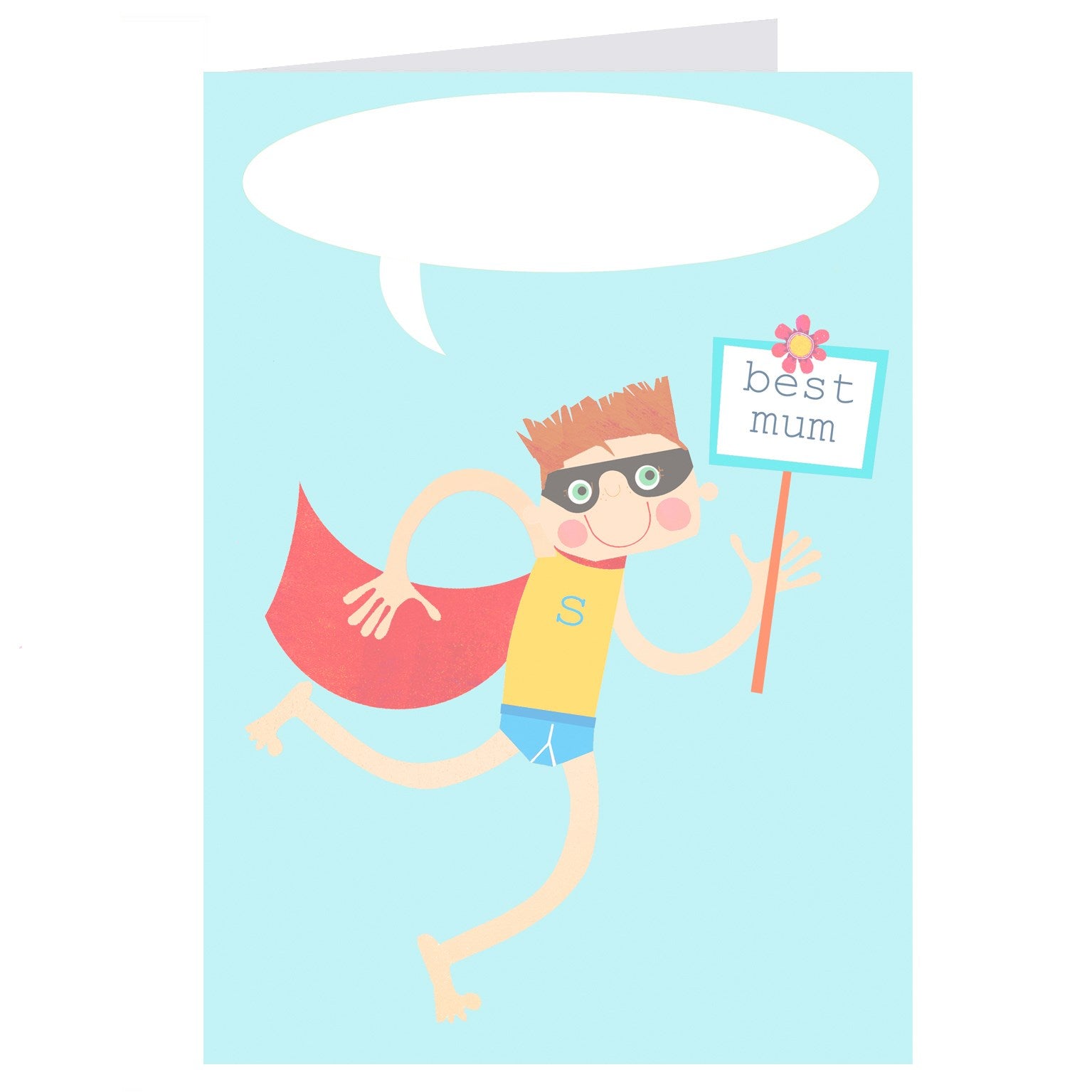 MD05 personalised best mum super hero card