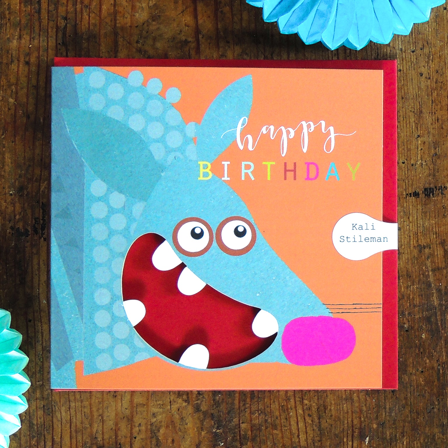 MY09 laser cut armadillo birthday card