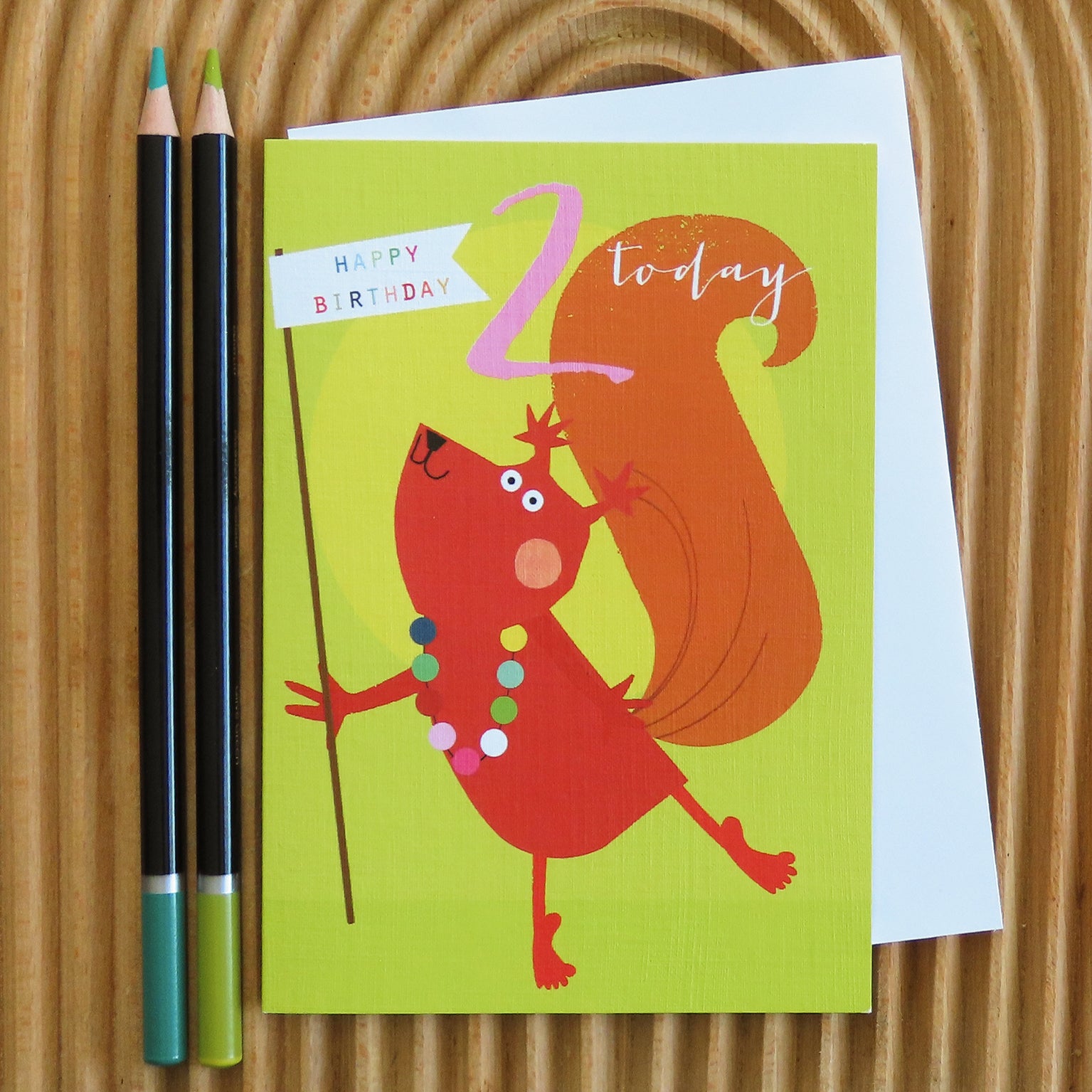 NA07 squirrel 2nd birthday card