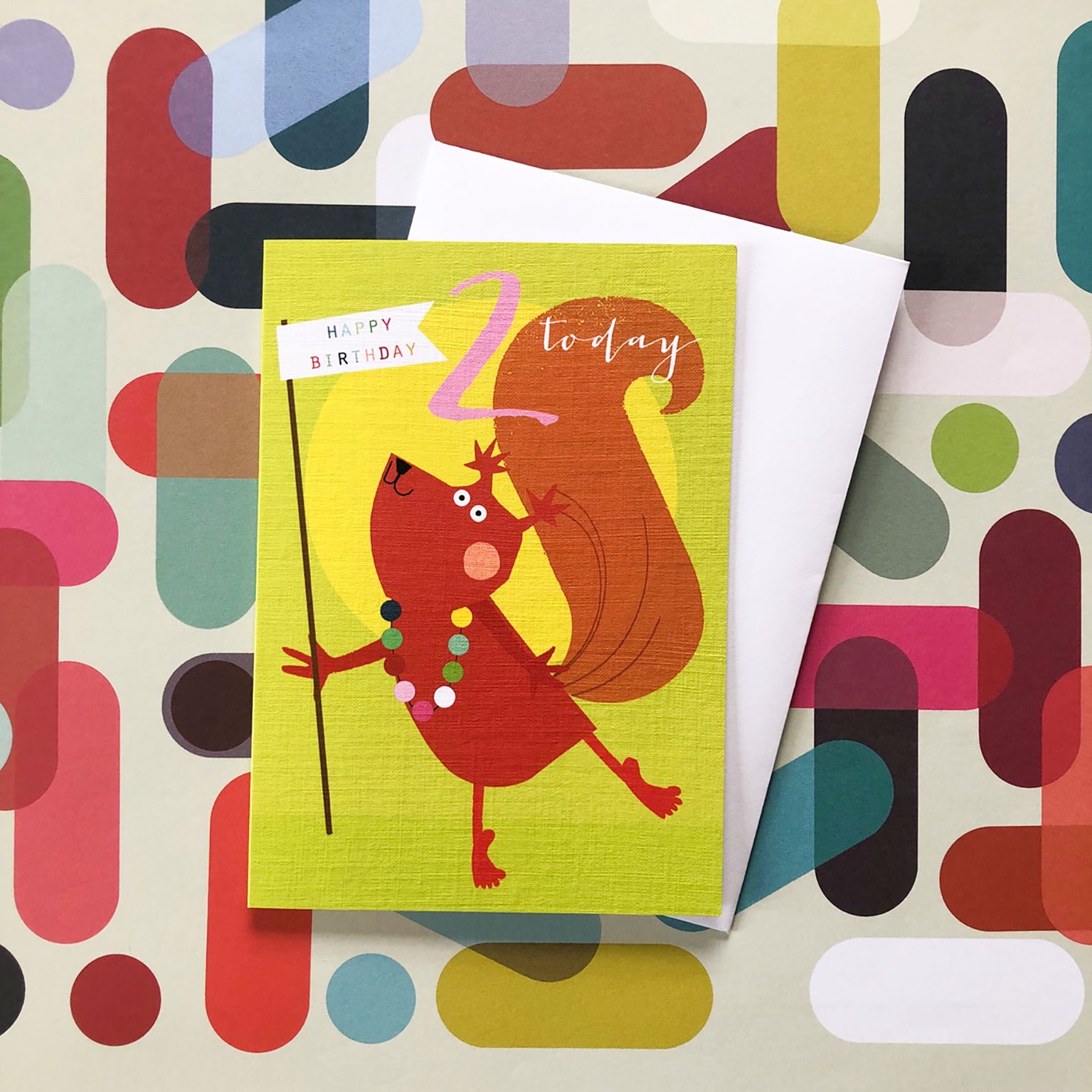 NA07 squirrel 2nd birthday card