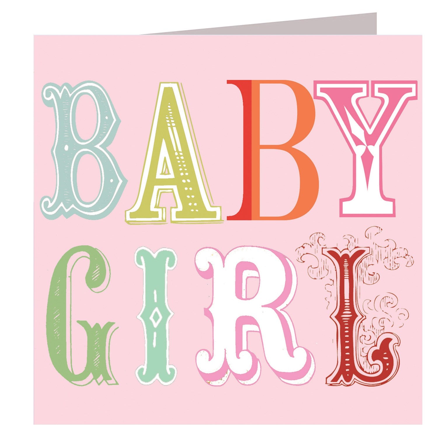 NB03 wordy baby girl card